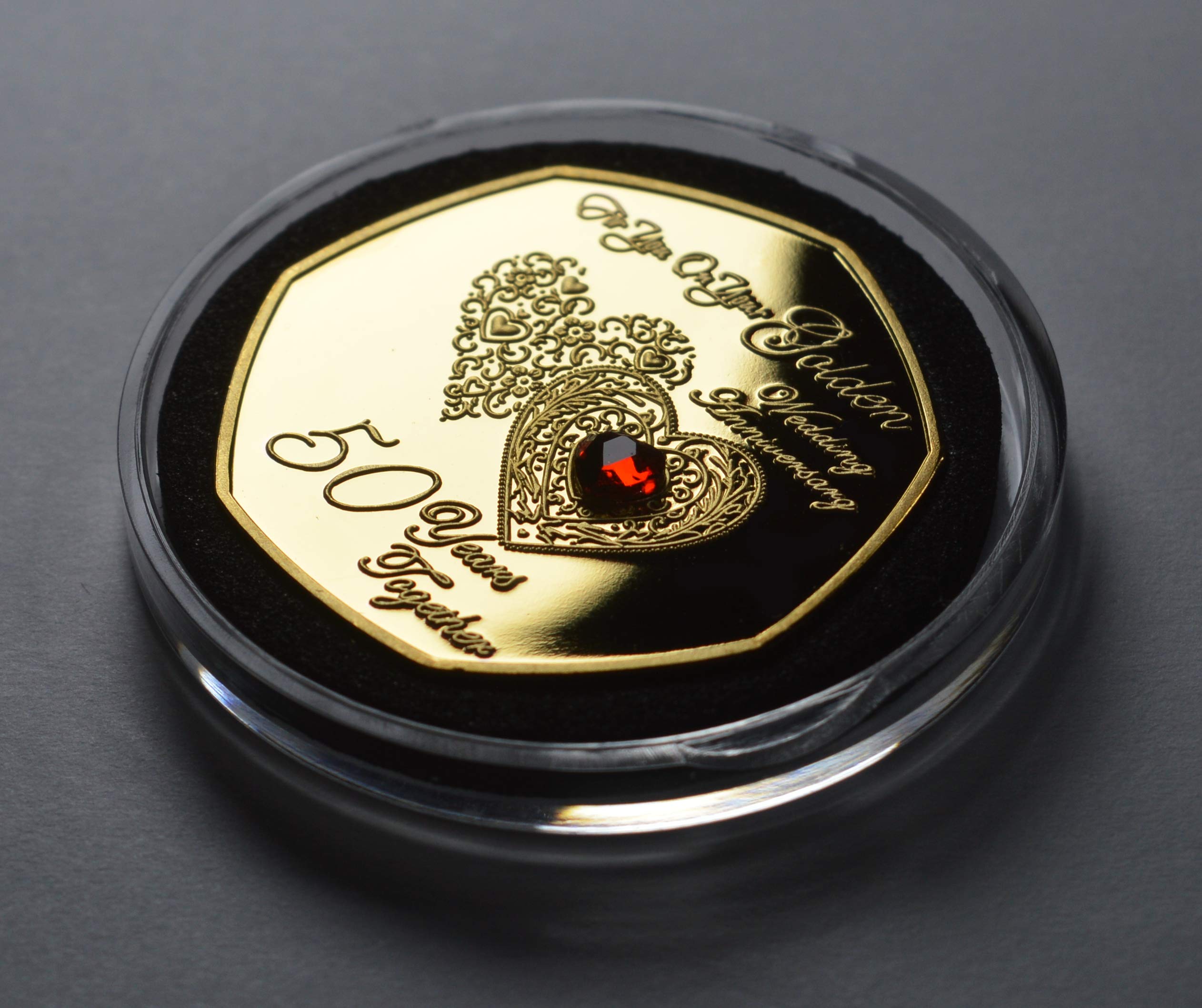 The Commemorative Coin Company 50th Golden Wedding Anniversary 24ct Gold Coin Set