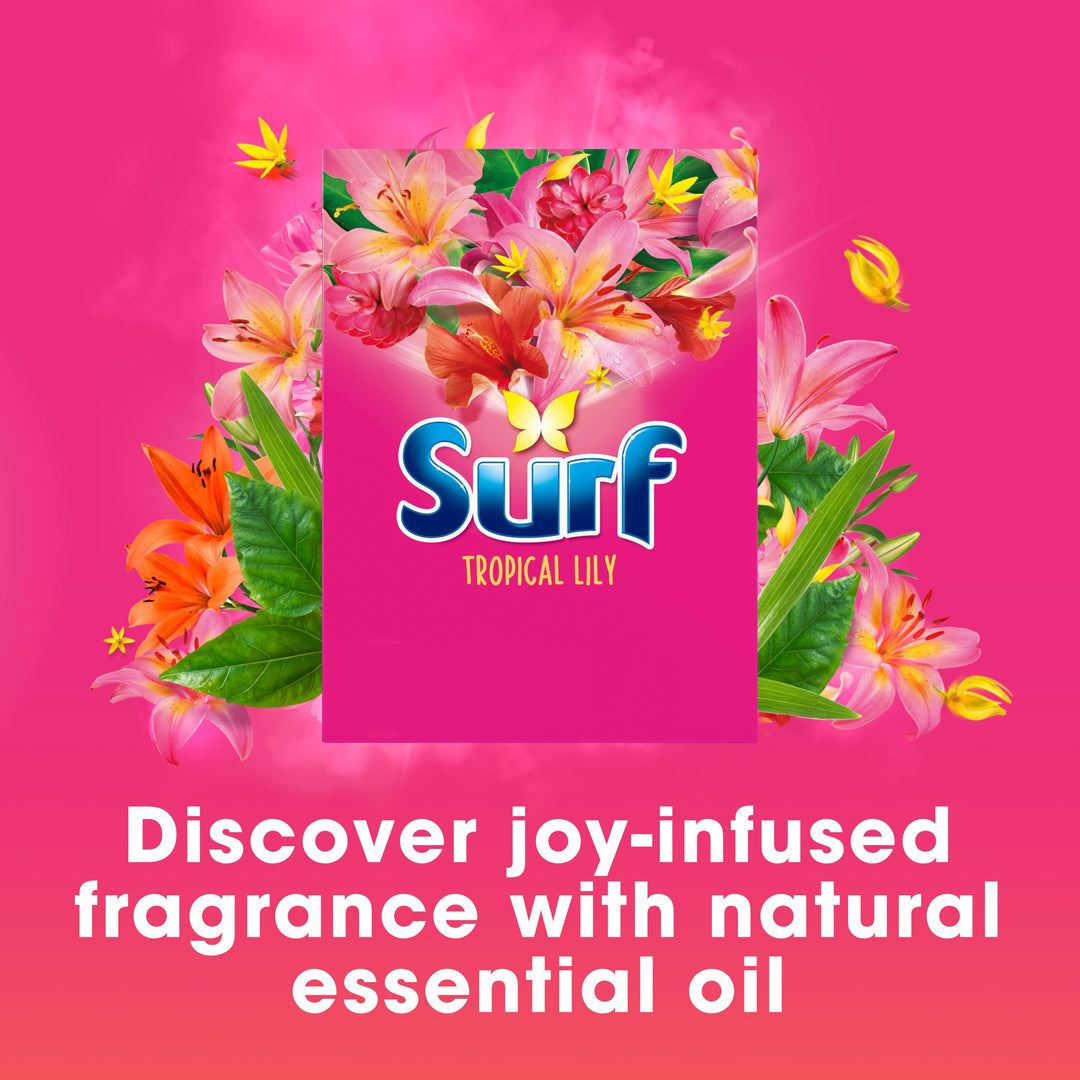 Surf Tropical Lily Washing Powder (1.15 kg) - Bio Laundry Detergent with Long-Lasting Fragrance