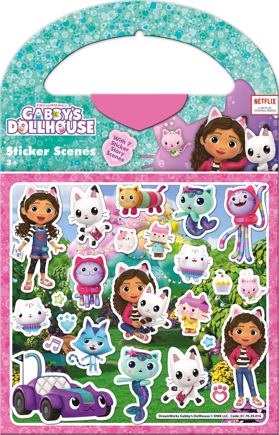 Paper Projects Gabby's Dollhouse Activity Set - 6 Scenes, 3 Sticker Pages | Unisex Children 1