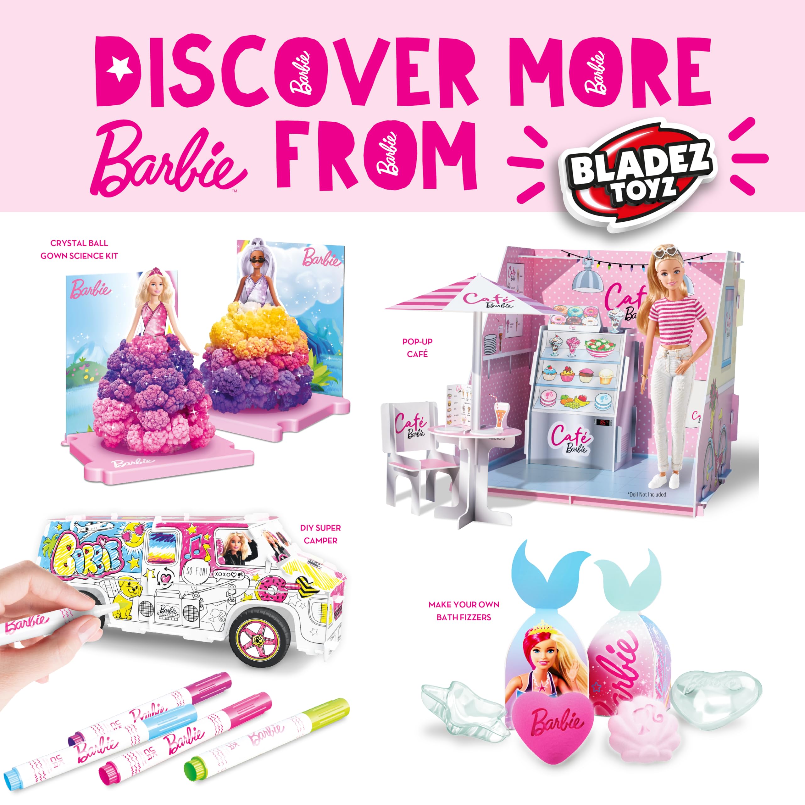 BLADEZ Barbie Sticker Activity Set - 1 Pack, Customizable Dolls & 50pcs Stickers | Mess-Free Craft Kit 6