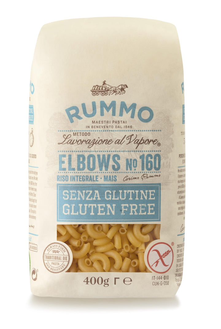 Rummo Gluten Free Elbow Pasta No.160 - Italian Rice & Corn Pasta