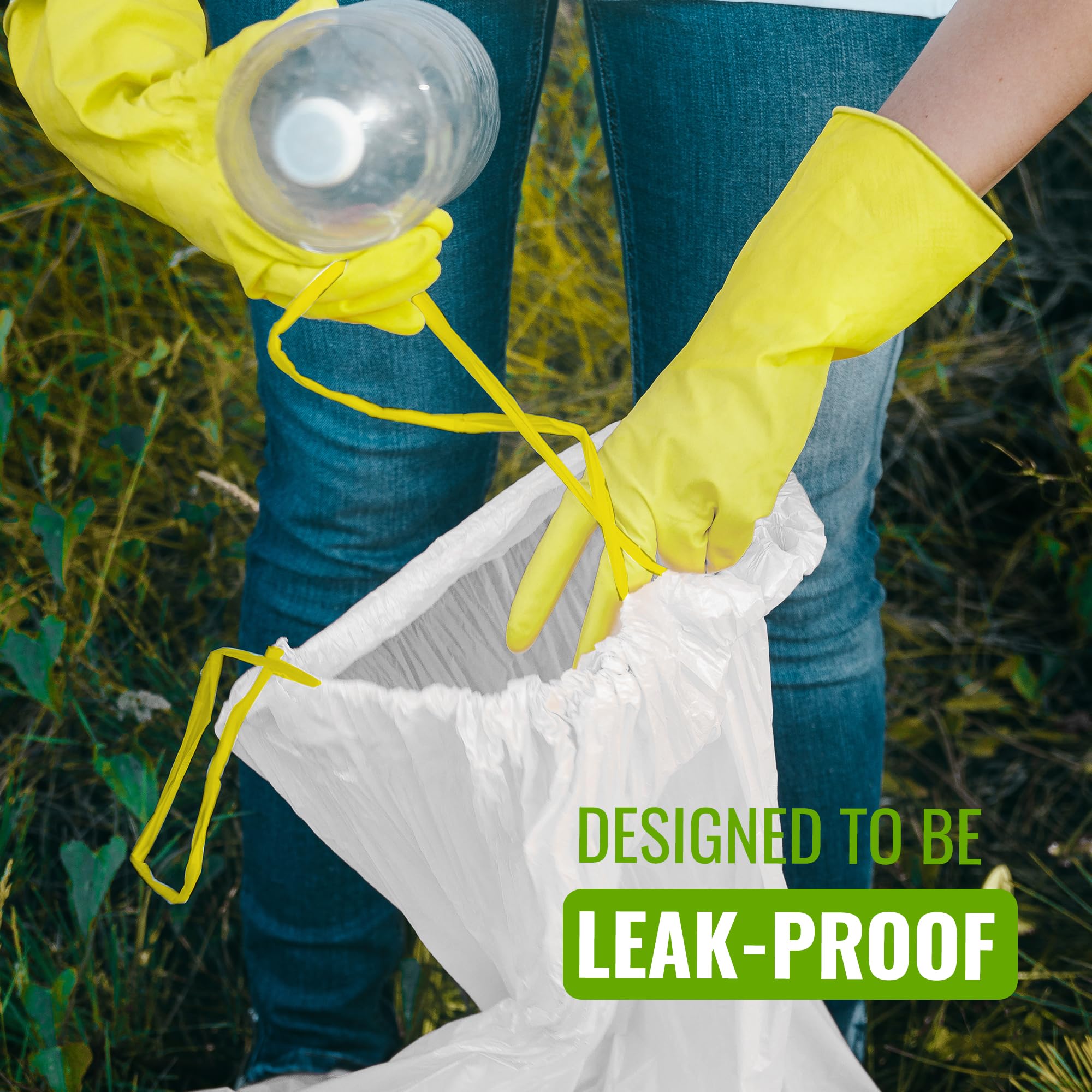 EcoBag 30L Drawstring Bin Liners - 20 Pack Lemon Scented, 25 Micron Thick 4
