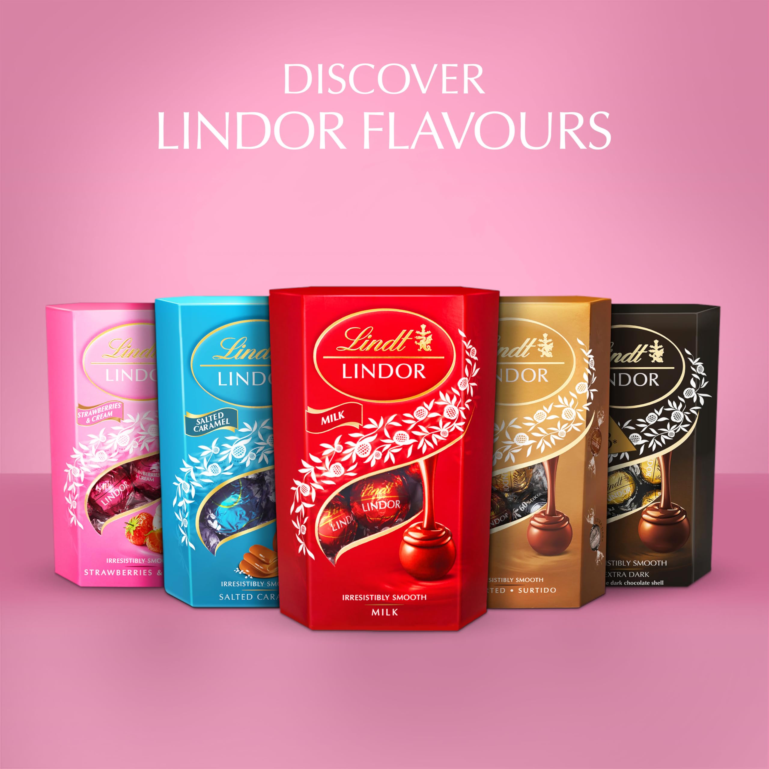 Lindt Lindor Strawberries and Cream White Chocolate Truffles Gift Box | 200g 8