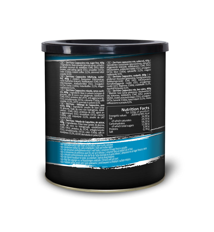 Der-Franz Instant Cappuccino 500 g – Ready-to-Use Cappuccino Mix with 15.5% Instant Coffee