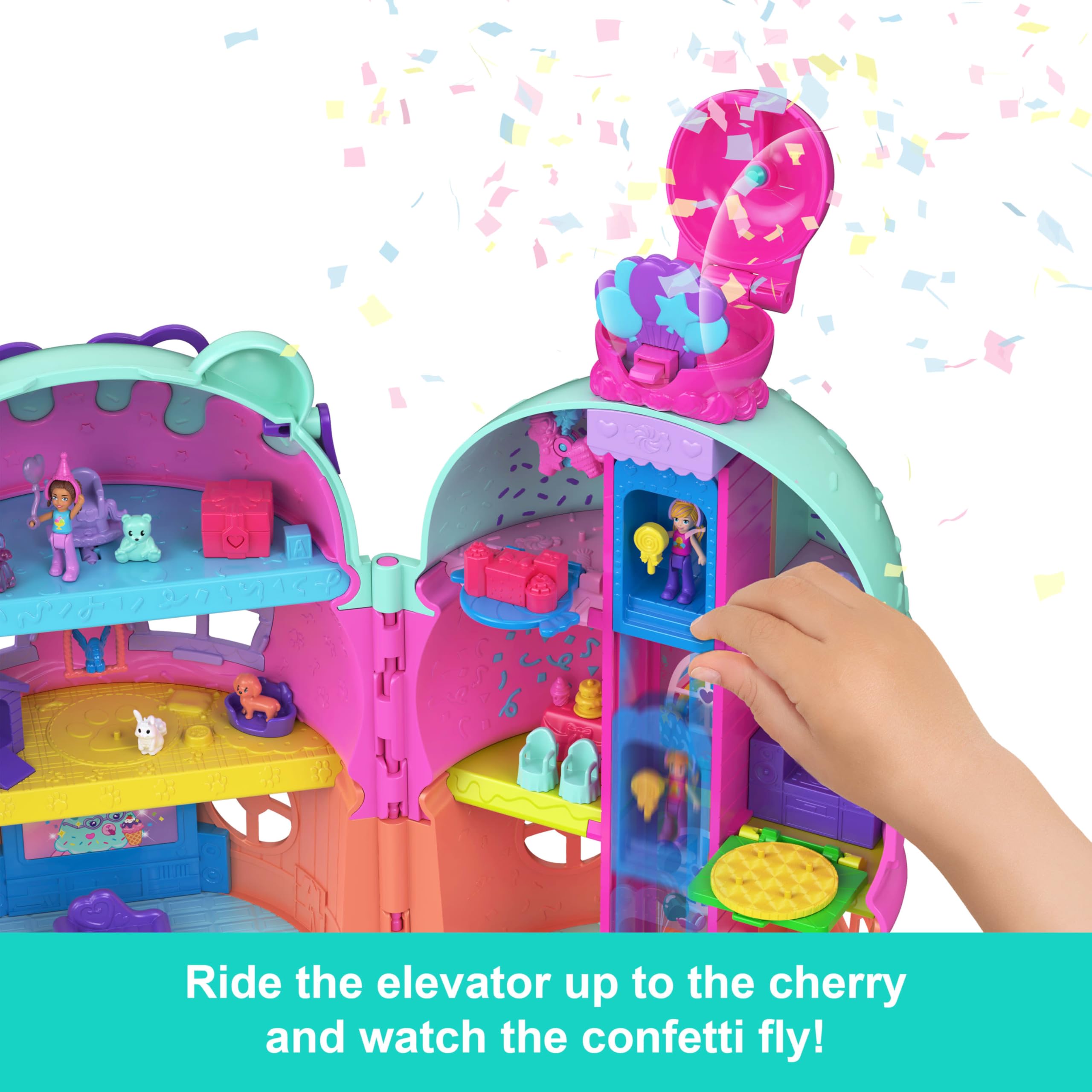 Polly Pocket Micro-Puppen und großes Gelato-Haus-Spielset – Eisbär-Thema, 4–8 Jahre 7