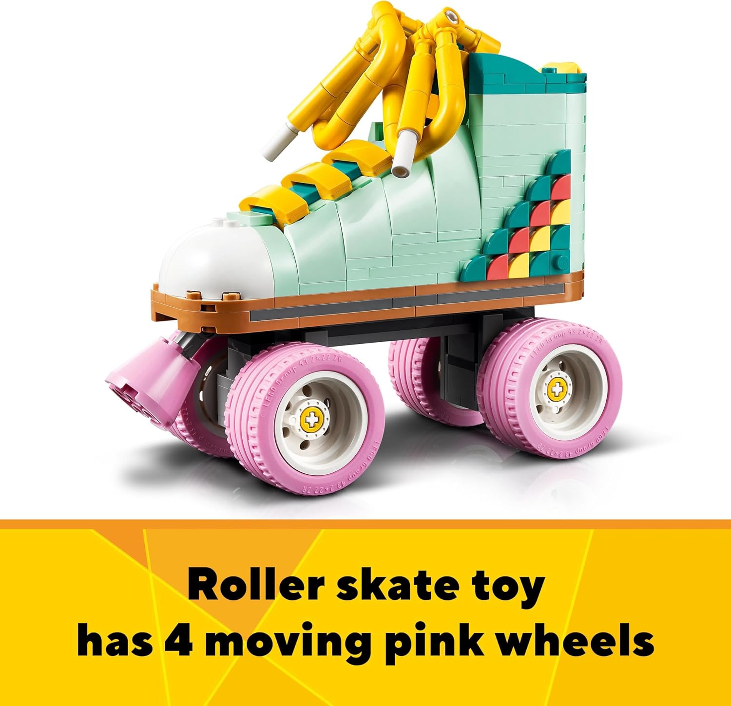 LEGO Creator 3in1 Retro Roller Skate to Mini Skateboard to Boom Box Radio Building Set for Kids 8+ 5