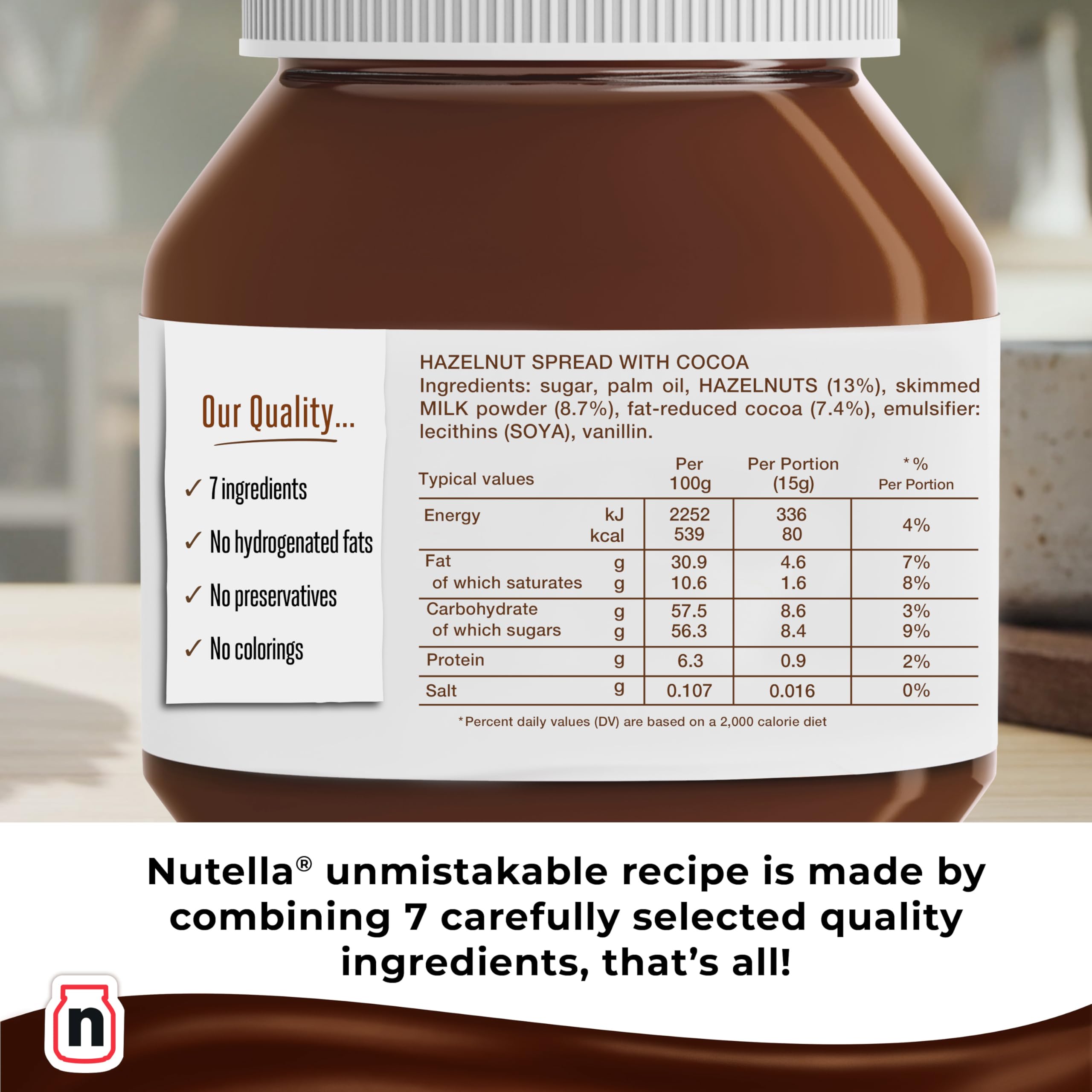 Nutella Hazelnut Chocolate Spread - 350g Jar | Suitable for Vegetarians 6