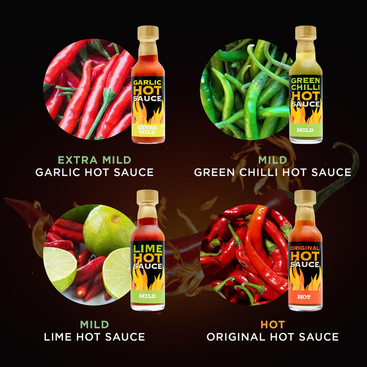 Hot Sauce Gift Set - Chilli Sauce Selection 8 Pack Including Sriracha, Taba