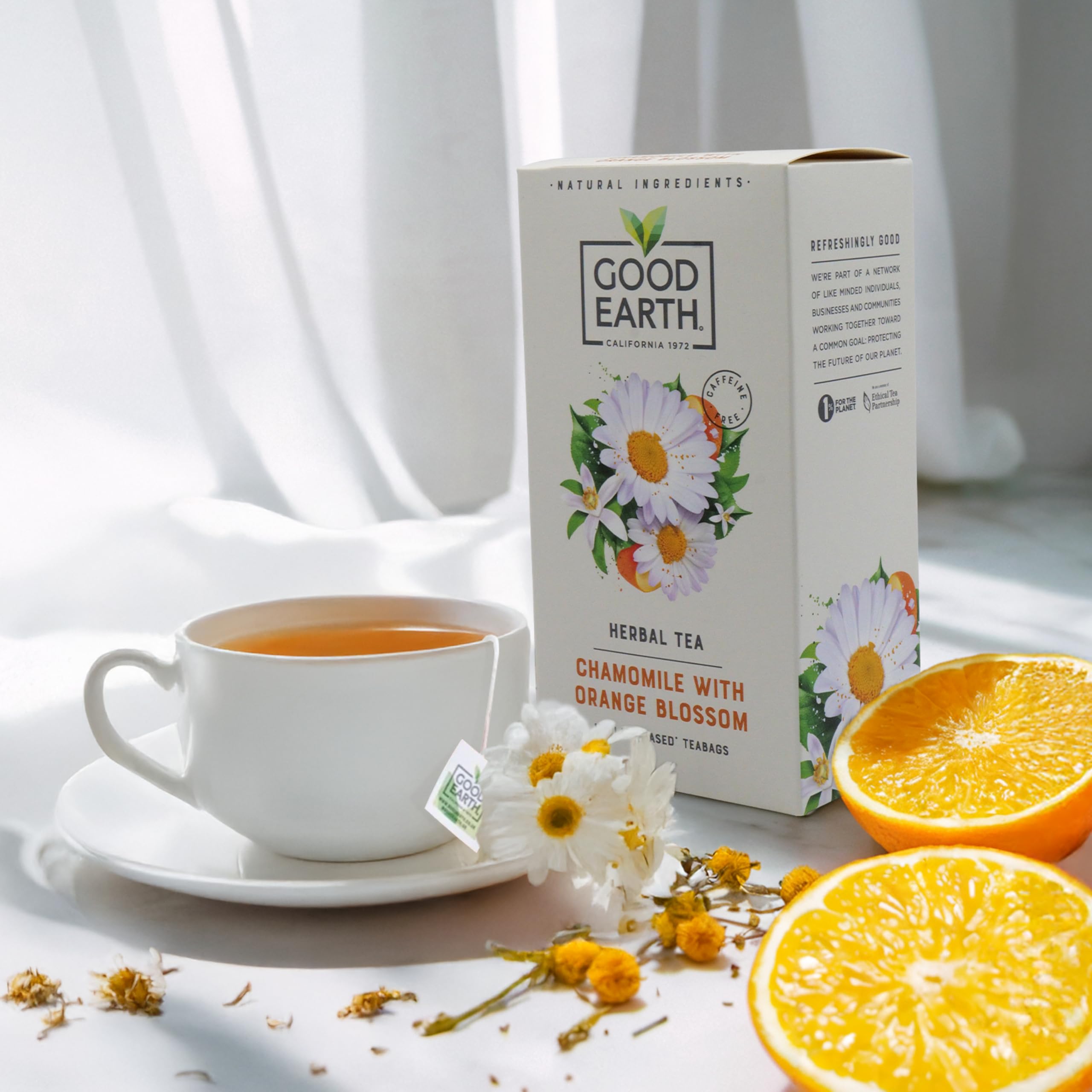 Good Earth Tea Co. - Kamille mit Orangenblüten-Kräuterteebeuteln 5