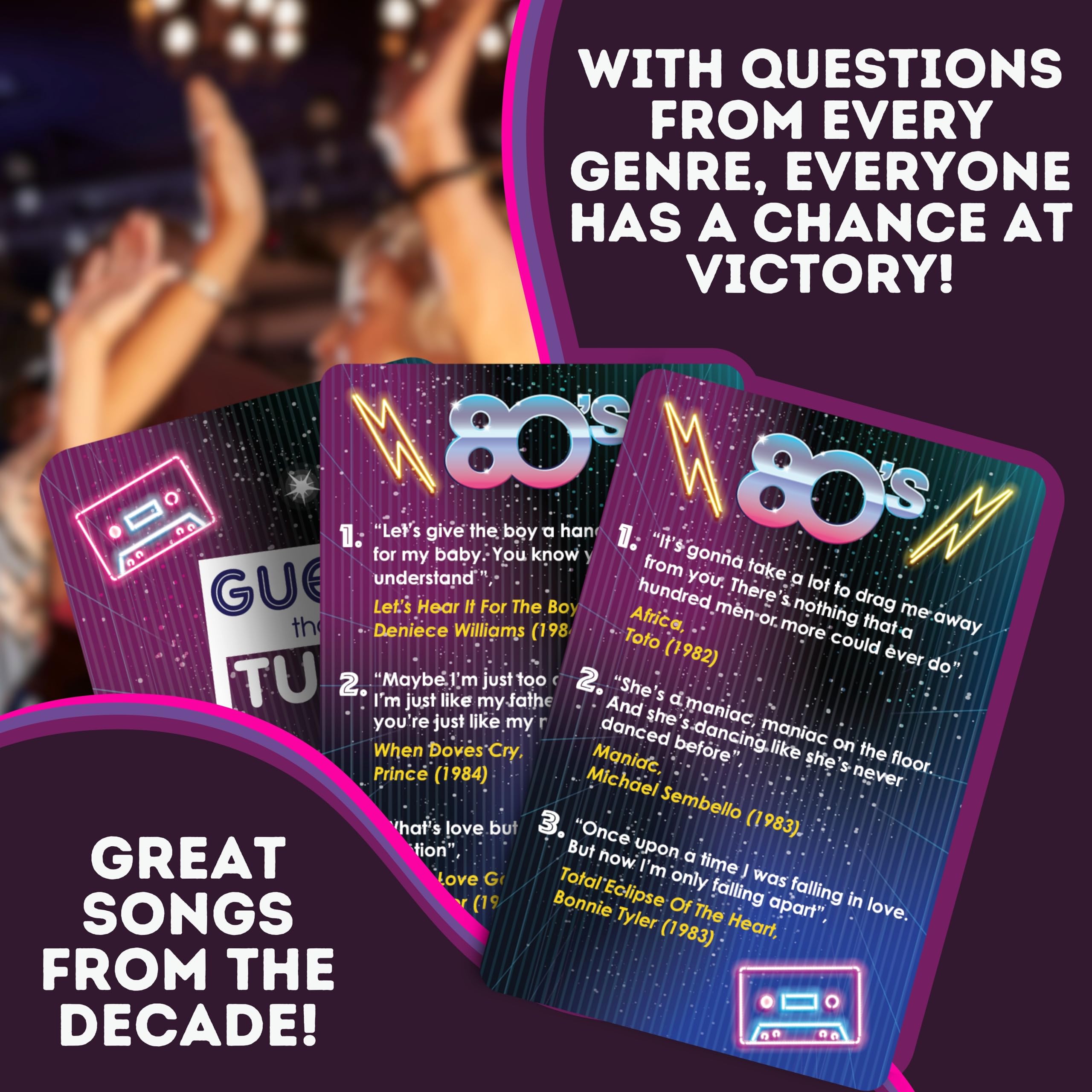 Boxer Gifts Guess That Tune Music Quiz Game - 80s Edition | 150 Cards | Unisex 4