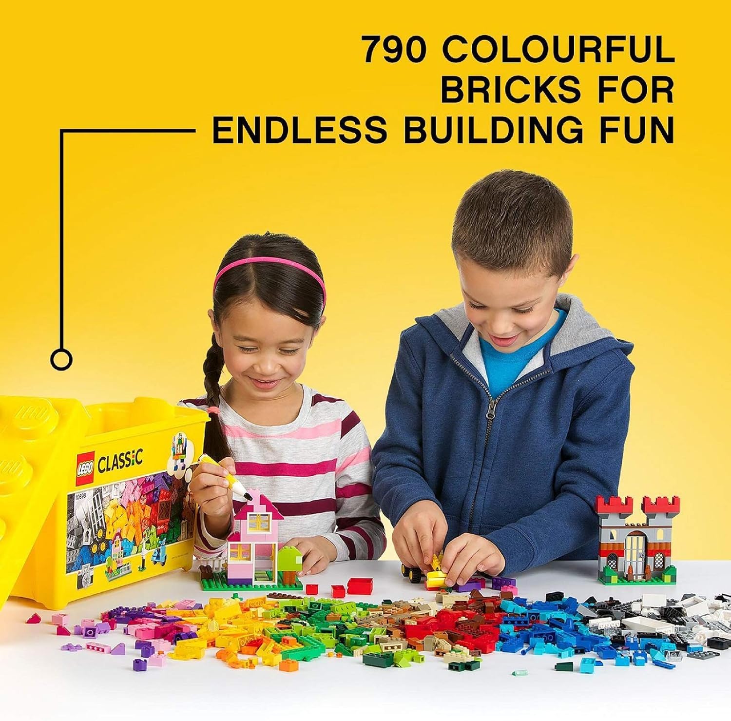 LEGO Classic Large Creative Brick Box 10698 - 790-Piece Building Set for Kids 4+ 2
