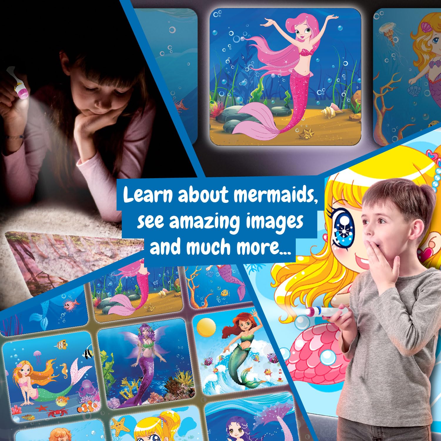 Science4you Mermaids Torch Projector for Kids 4+ - 24 Image Slide Discs & Educational Book 12