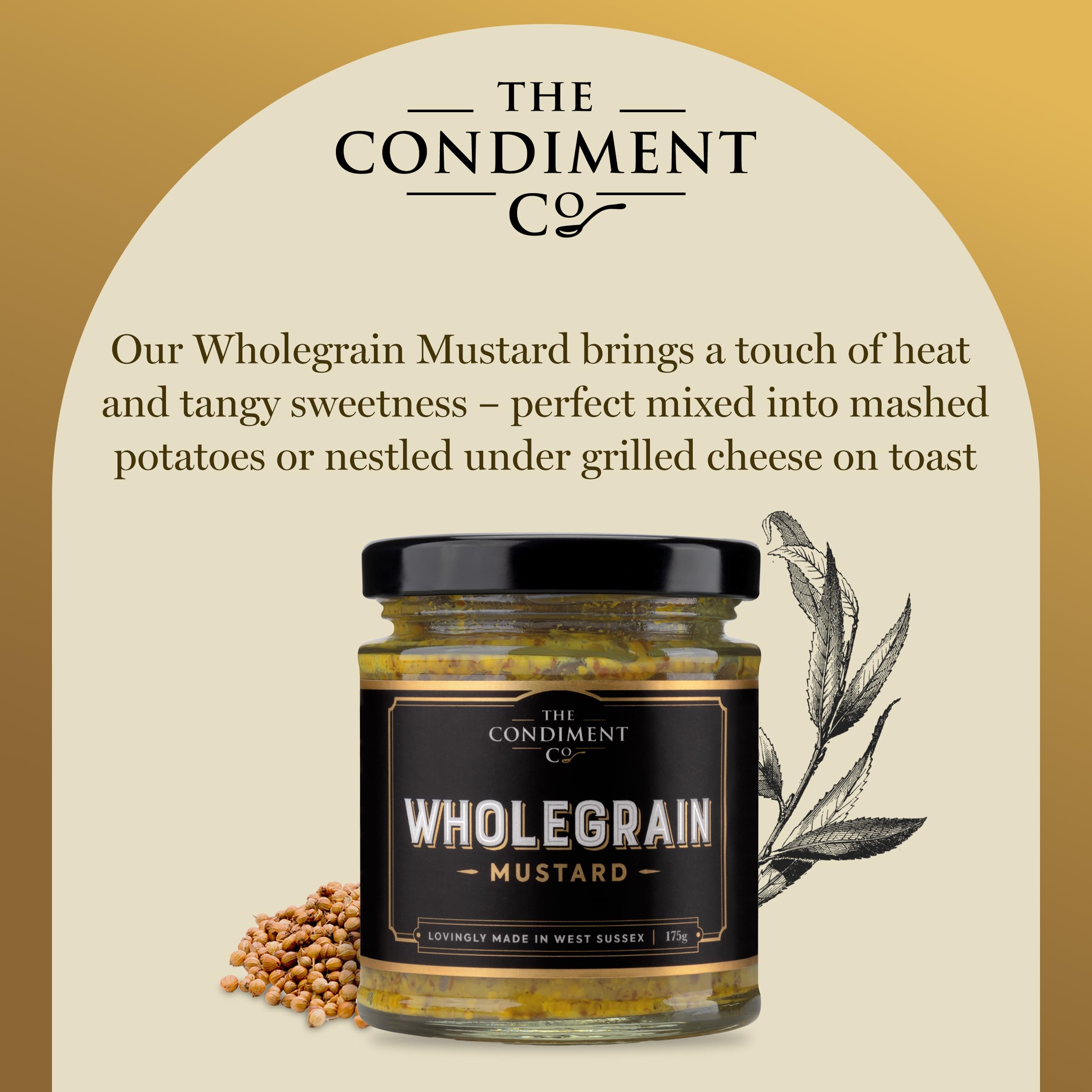 The Condiment Company Wholegrain Mustard - Bold Flavor | 175g Jar 4