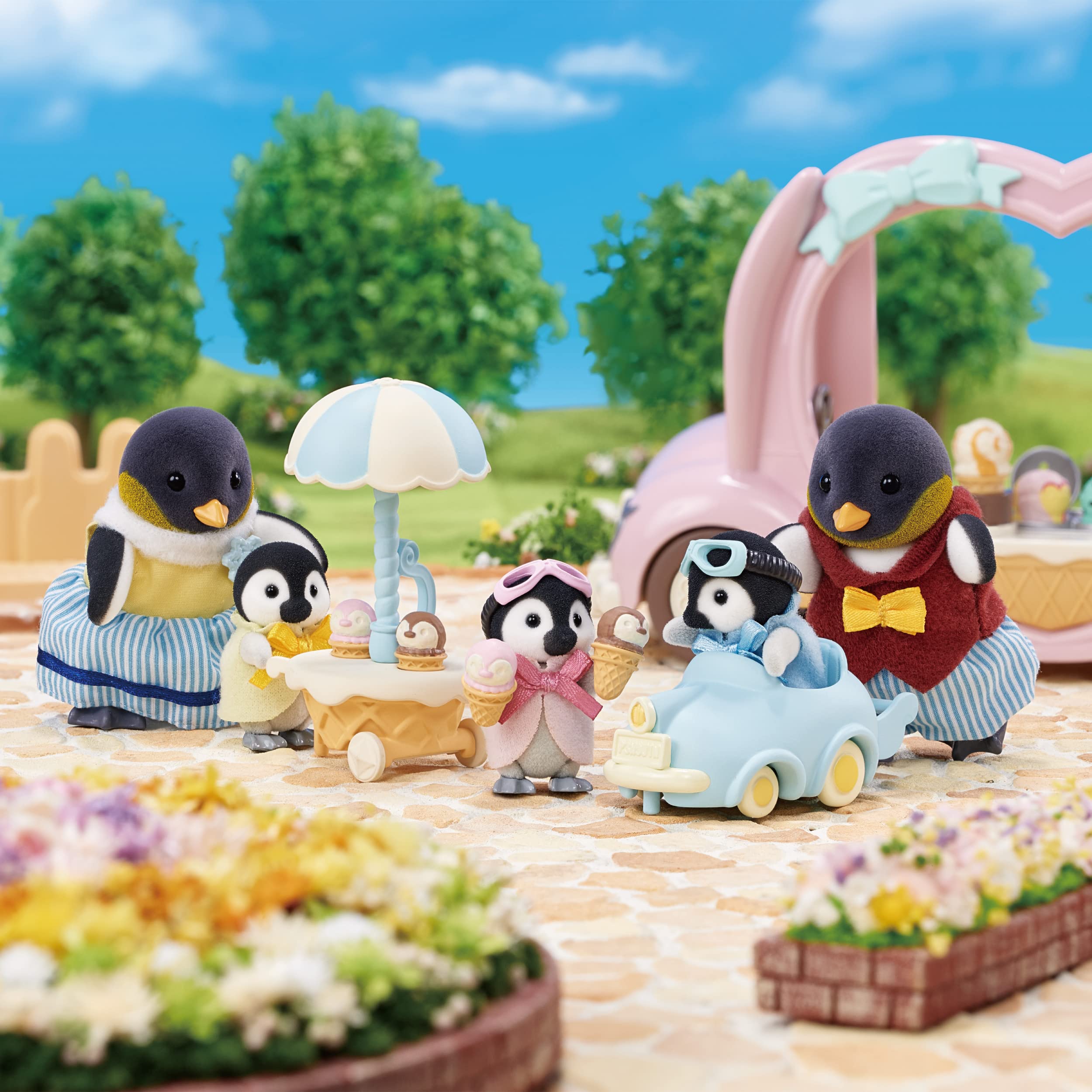 EPOCH Sylvanian Families Penguin Babies Ride ‘n Play Playset | Ages 3+ | Multicolor Plastic 5