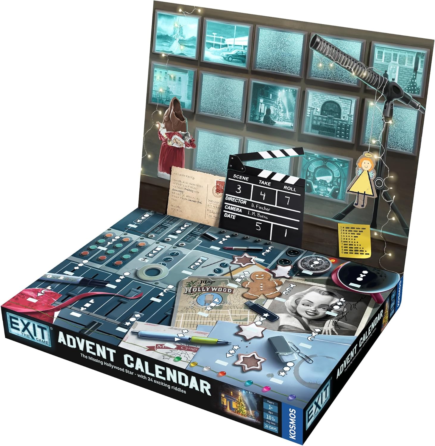 Thames & Kosmos EXIT: Advent Calendar - The Missing Hollywood Star Escape Room Game 3