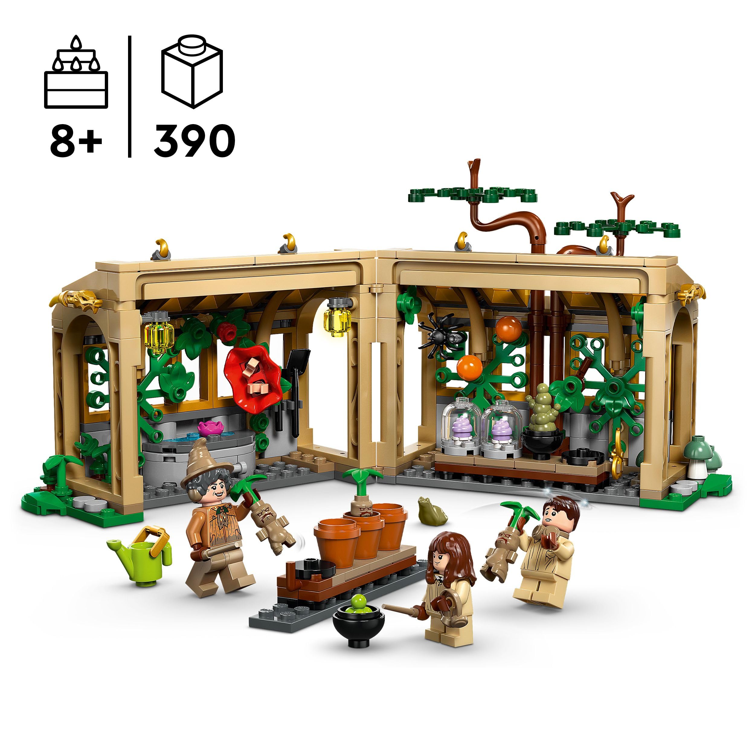 LEGO Harry Potter Schloss Hogwarts: Kräuterkunde-Unterrichtsset mit Neville Longbottom – Bauspielzeug für Kinder ab 8 Jahren