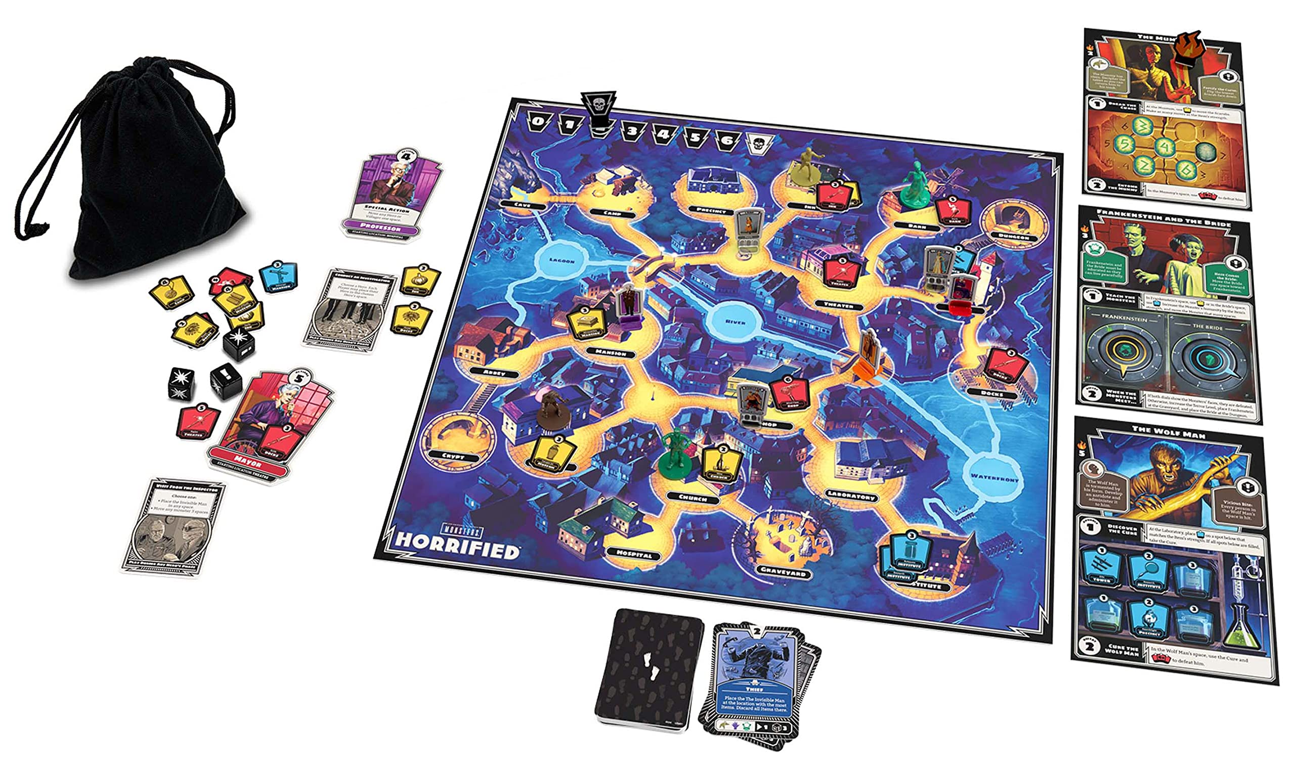 Ravensburger Horrified: Universal Monsters Strategy Board Game | 1-5 Players | Ages 10+ | 60 Min Playtime