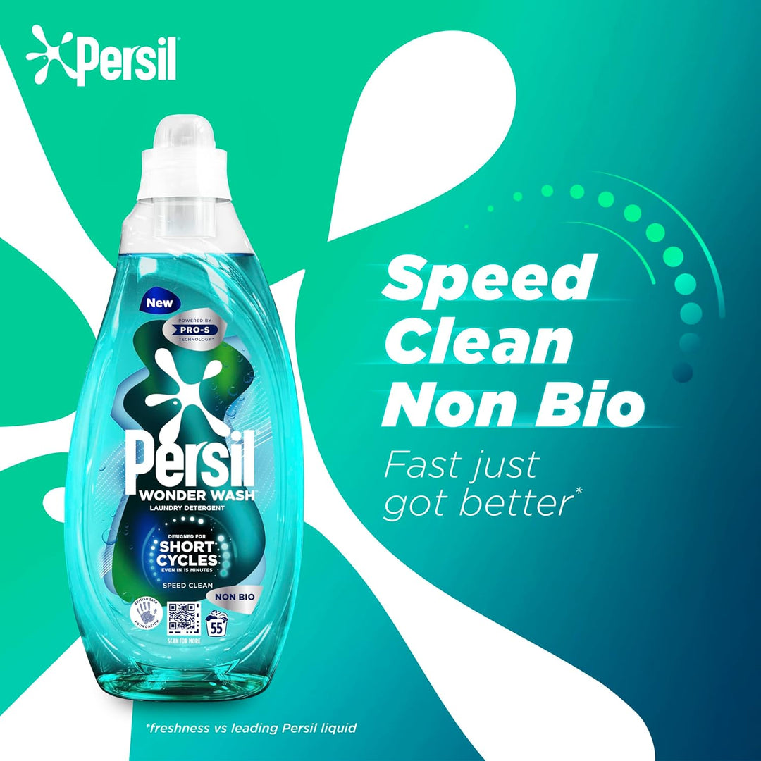 Persil Wonder Wash Speed Clean Non Bio Liquid Detergent (1.485 L)