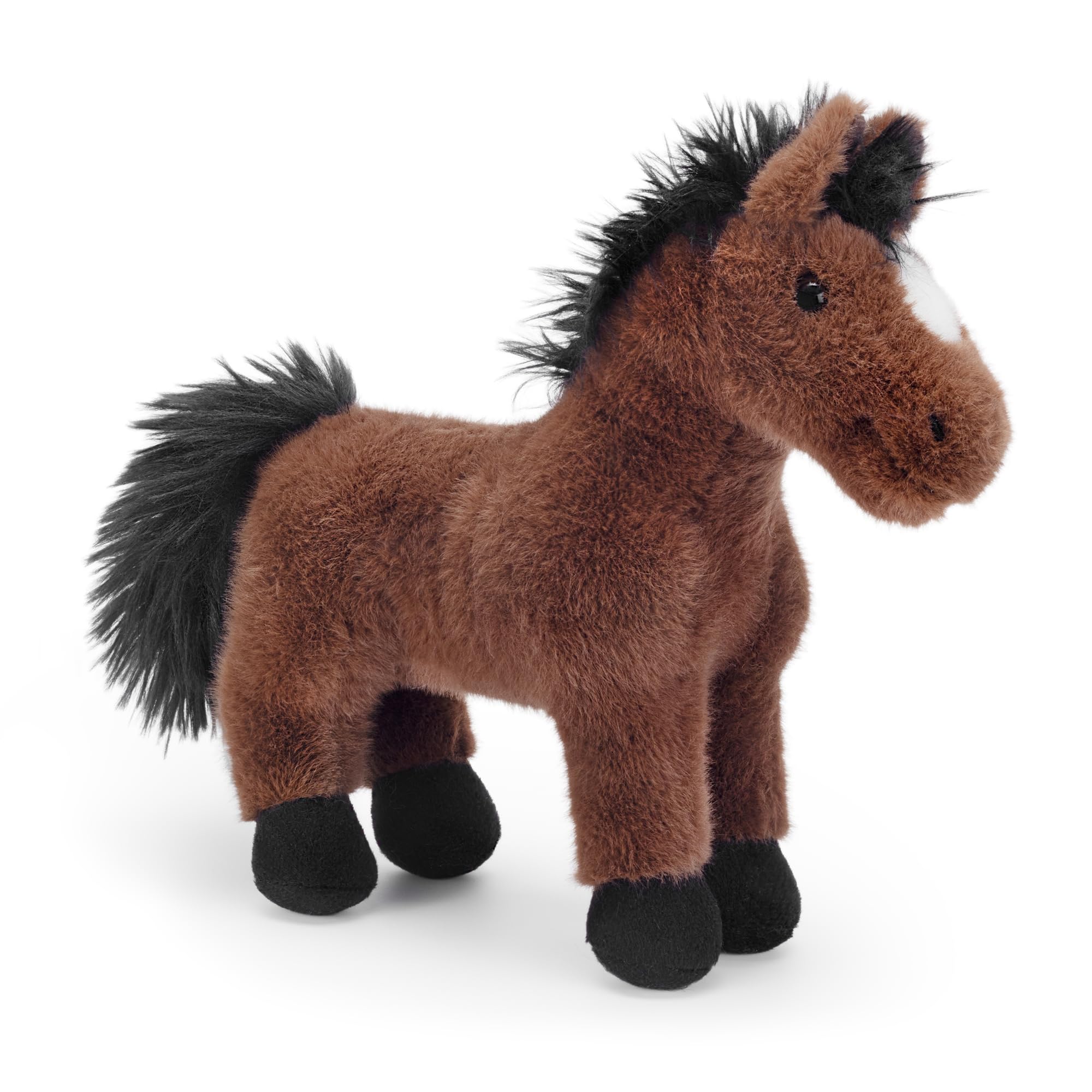 Zappi Co Chris the Dark Brown Horse Plush Toy - Soft Stuffed Animal | 25 cm Size | Recycled Filling