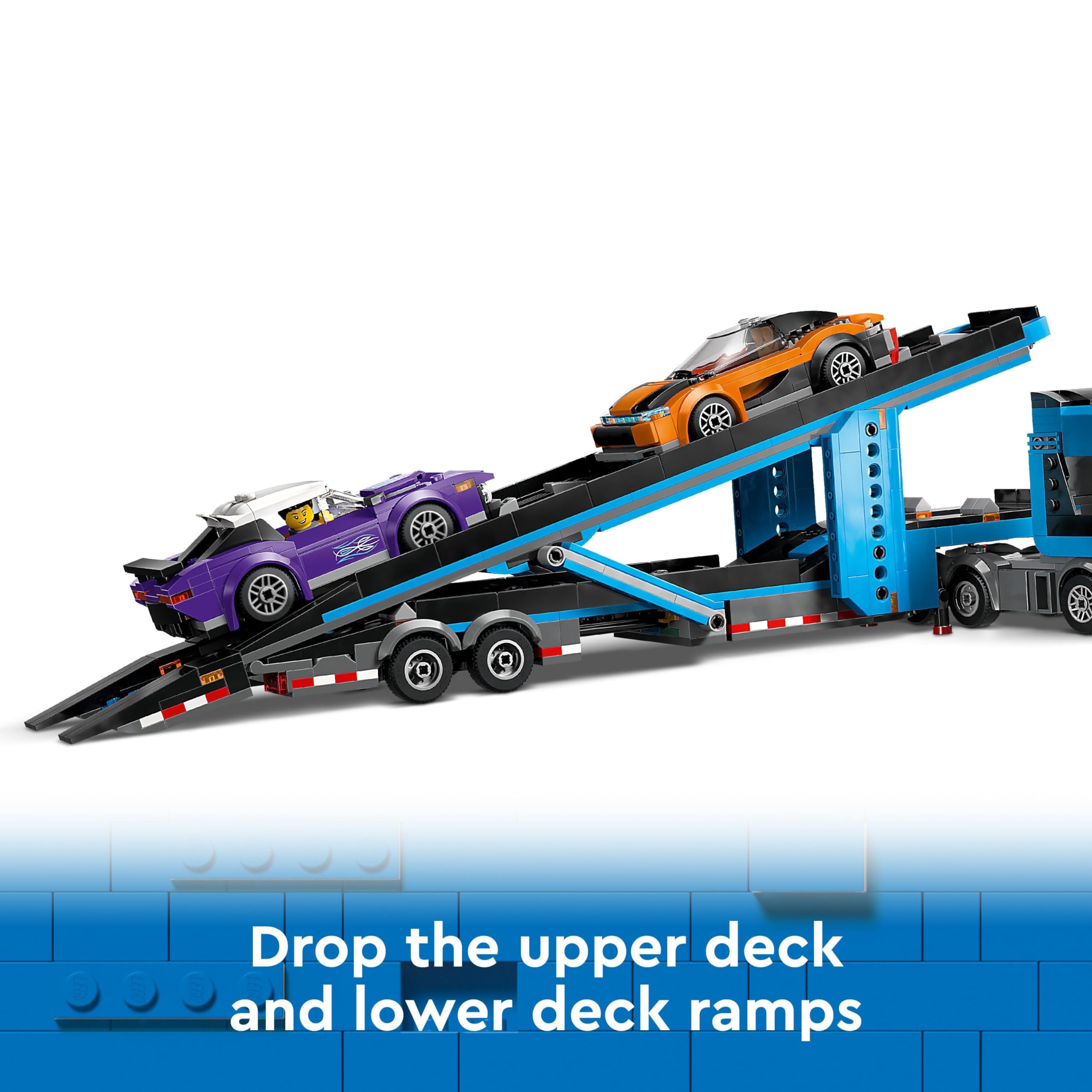 LEGO City Car Transporter Truck with Sports Cars - 998-Piece Building Set for Ages 7+ 6