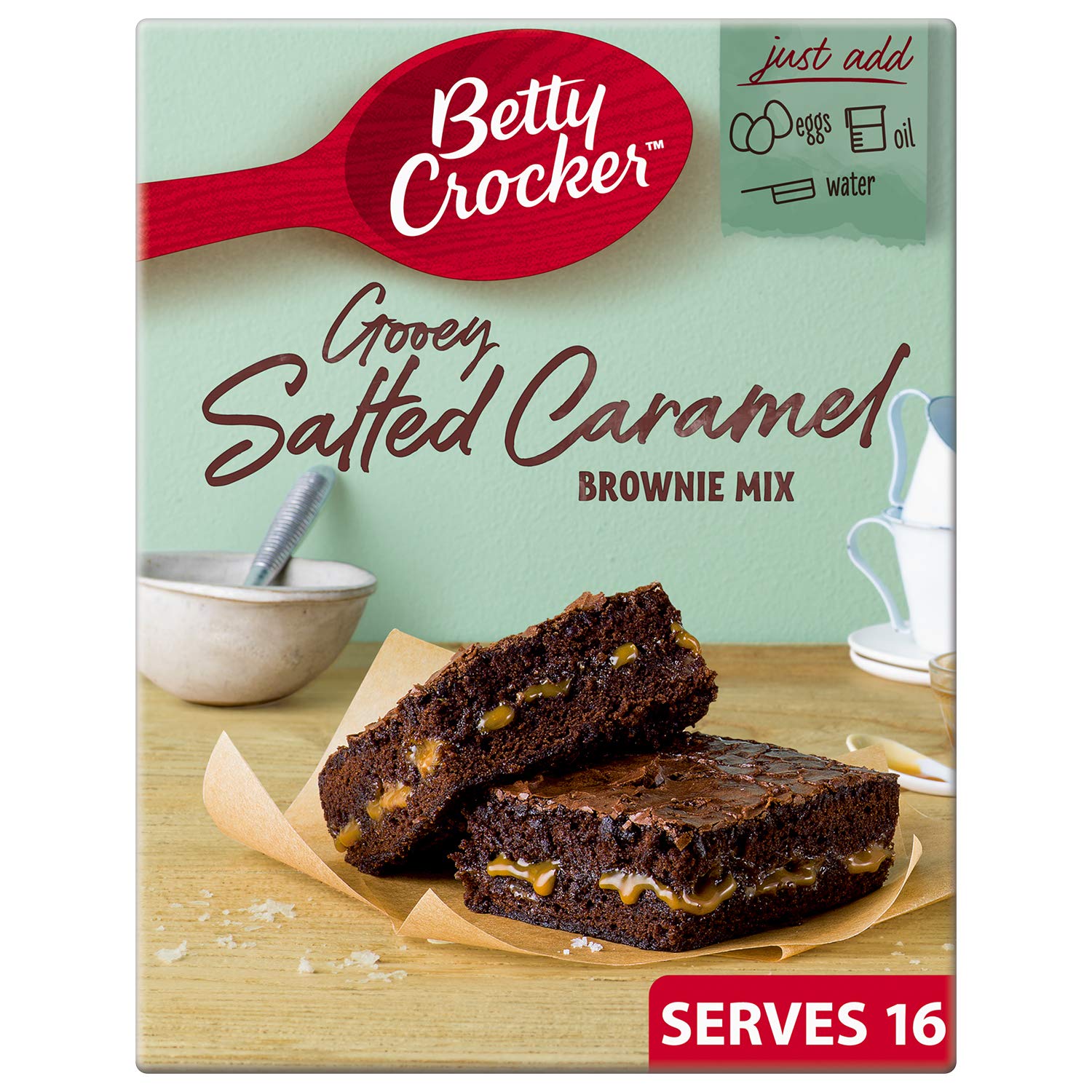 Betty Crocker - Delights Gooey Salted Caramel Brownie Cake Mix 430g 5