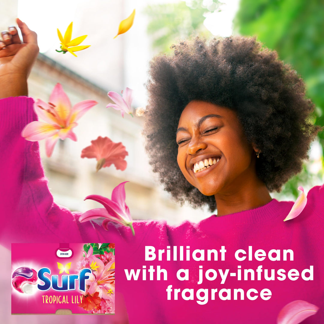Surf Tropical Lily Laundry Detergent Capsules (78 Wash, Plastic-Free Box)
