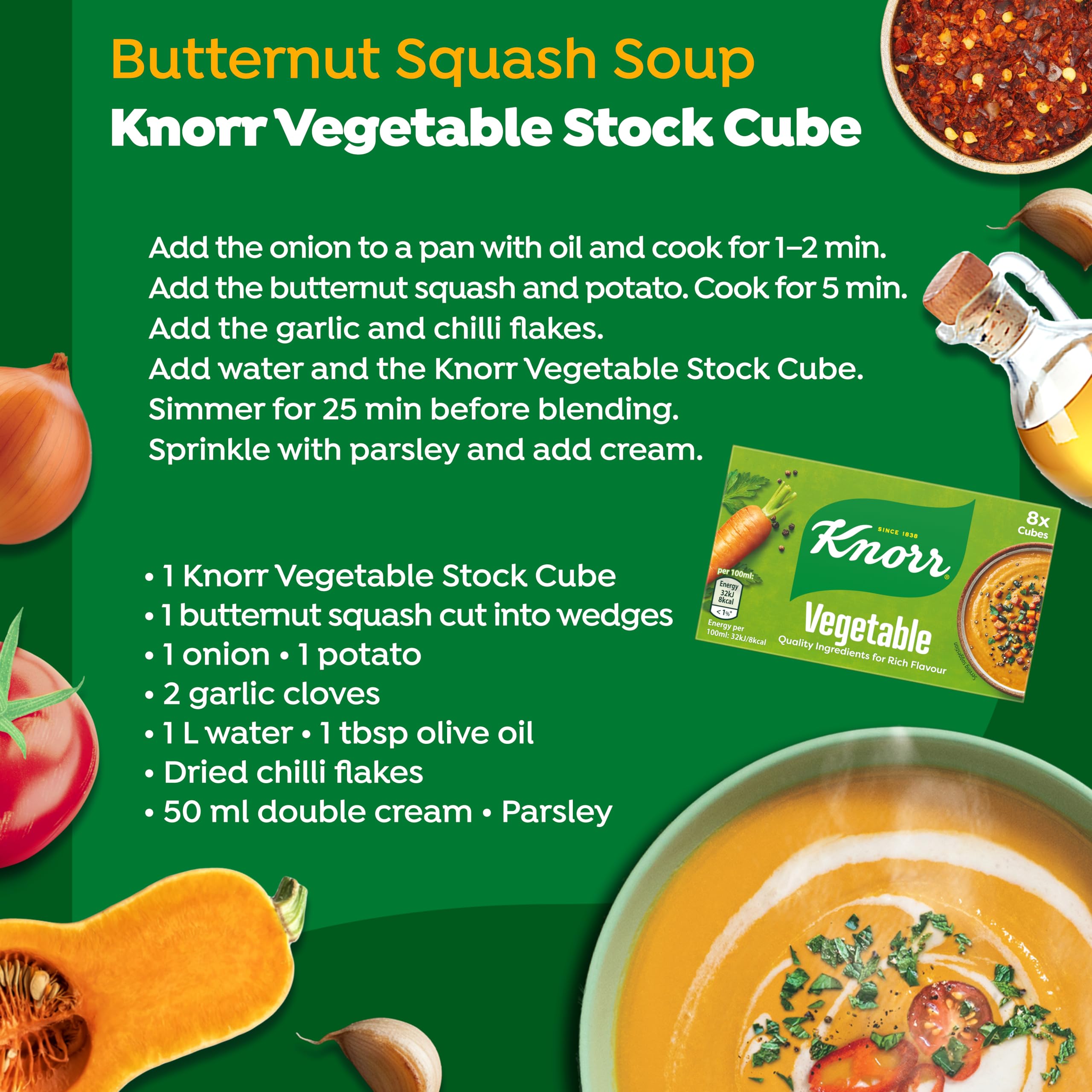 Knorr Vegetable Stock Cubes - Richer Flavour, Gluten-Free | 8 x 10g Cubes 5