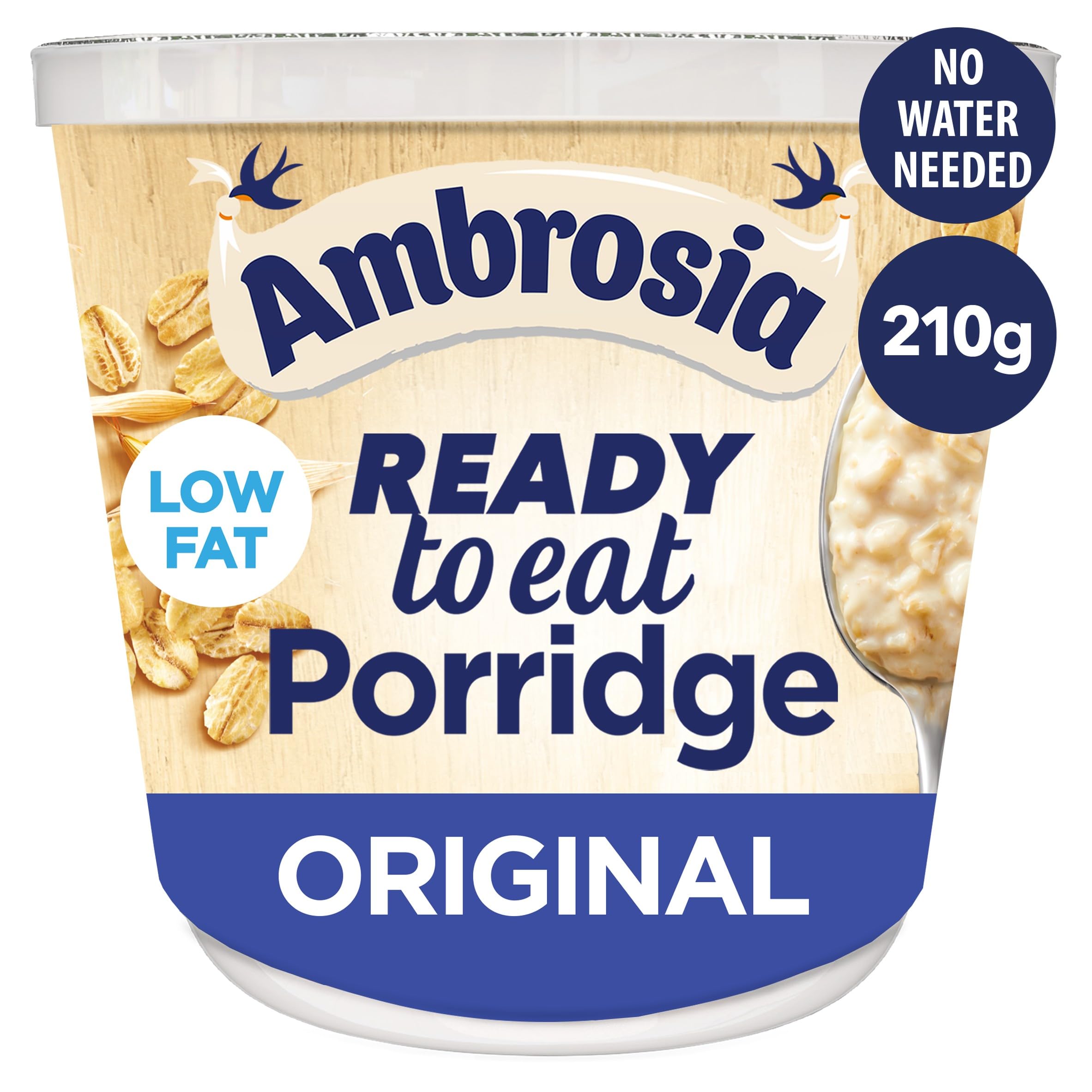 Ambrosia Original Ready to Eat Porridge Pots with British Wholegrain Oats, 210g (Pack of 6) 8