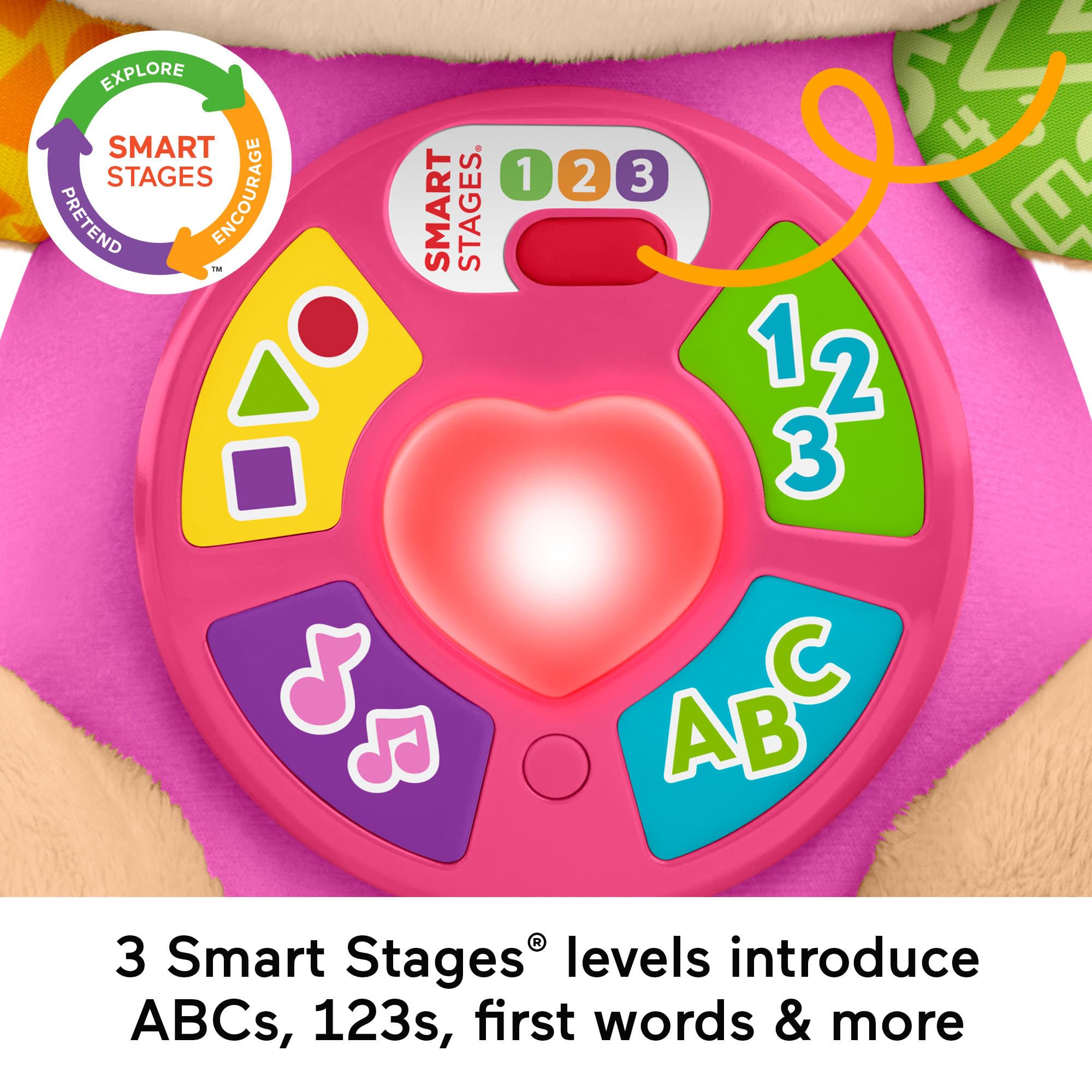 Fisher-Price Laugh &amp; Learn Smart Stages Sis – Musikalisches Lernspielzeug aus Plüsch für Babys ab 6 Monaten 4