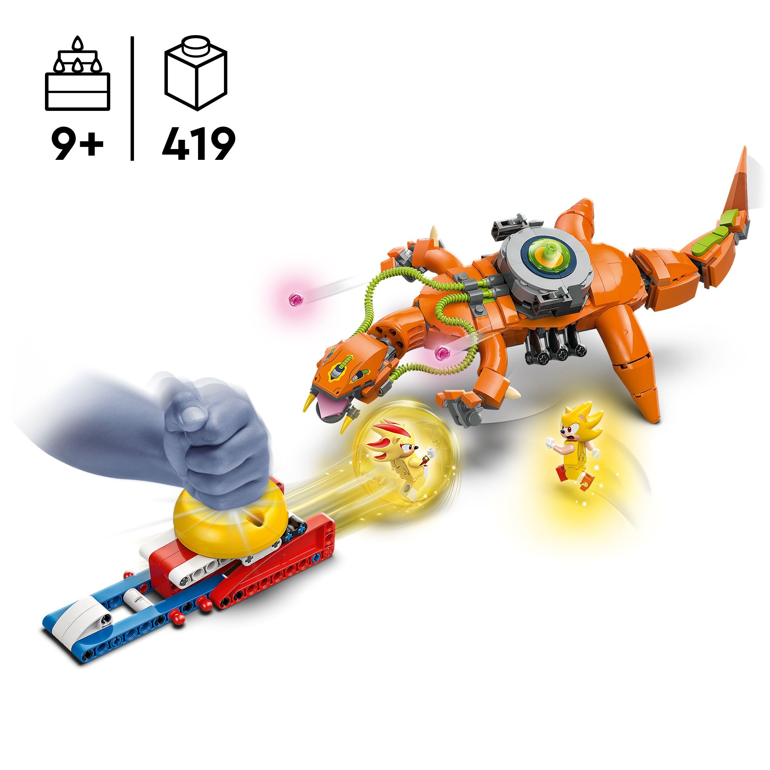 LEGO Sonic the Hedgehog Super Shadow vs. Biolizard Set - Building Toy with 419 Pieces for Ages 9+ 7