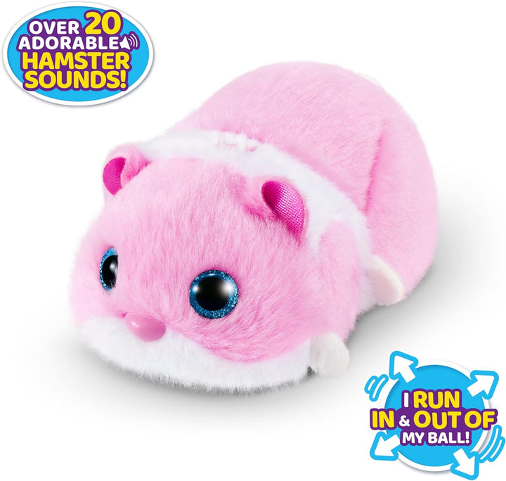 Hamster Mania by ZURU - Interactive Pink Hamster Toy with Real Sounds & Movements