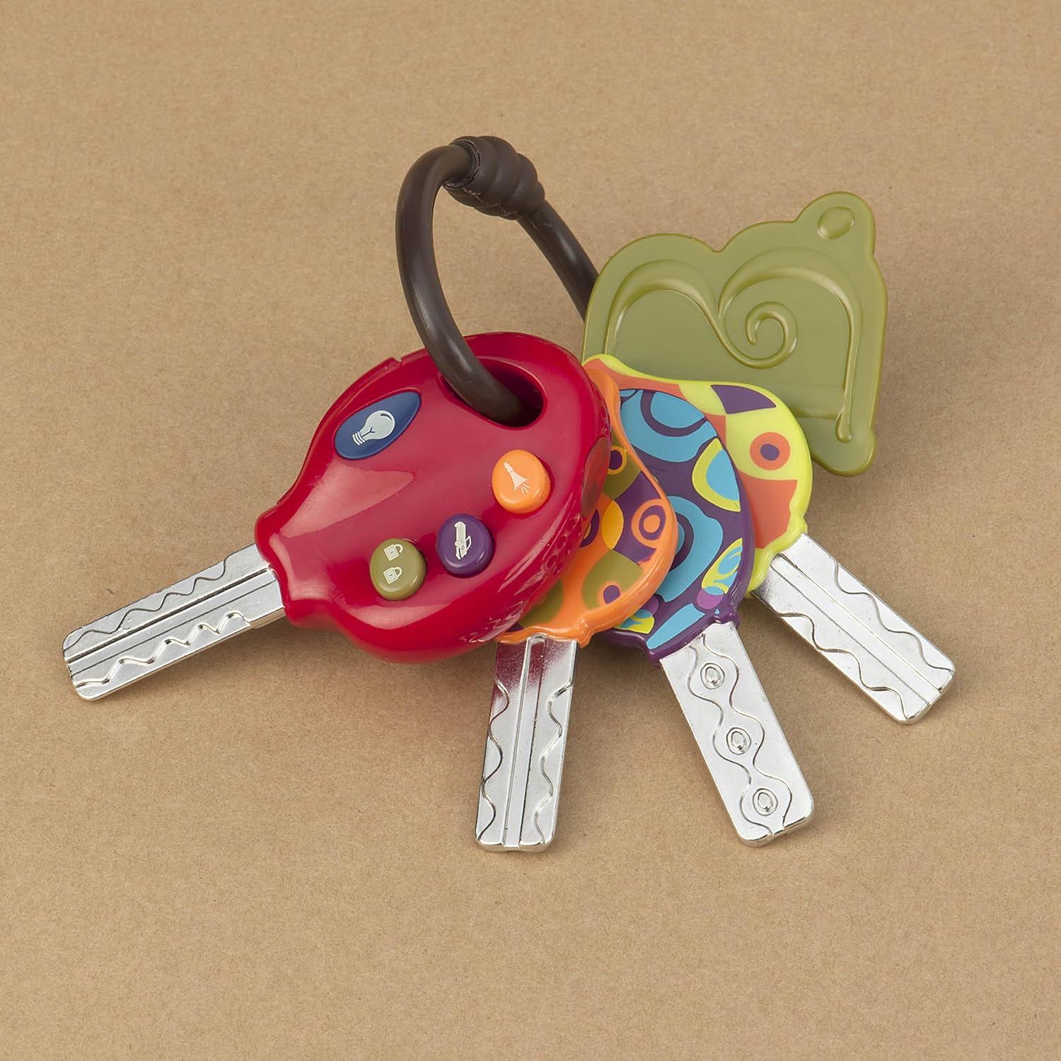 B. toys LucKeys BX1941Z - Electronic Toy Keys with Flashlight & Car Sounds for Toddlers 10 Months+ 5