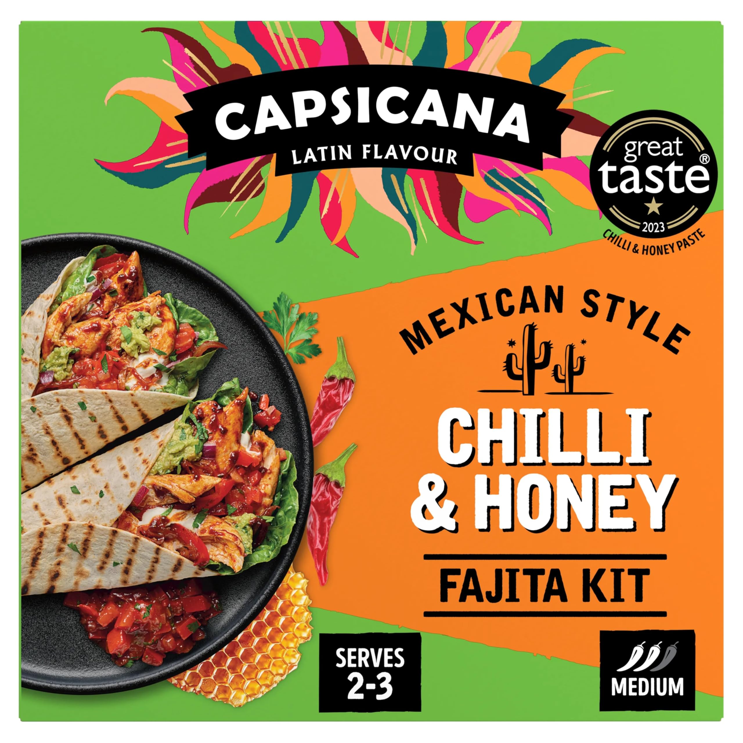 Capsicana Mexican Chilli & Honey Fajita Kit - Serves 2-3 | 335g 1