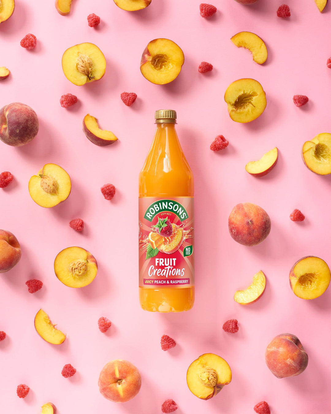 Robinsons Fruit Creations Peach & Raspberry Squash, 1L