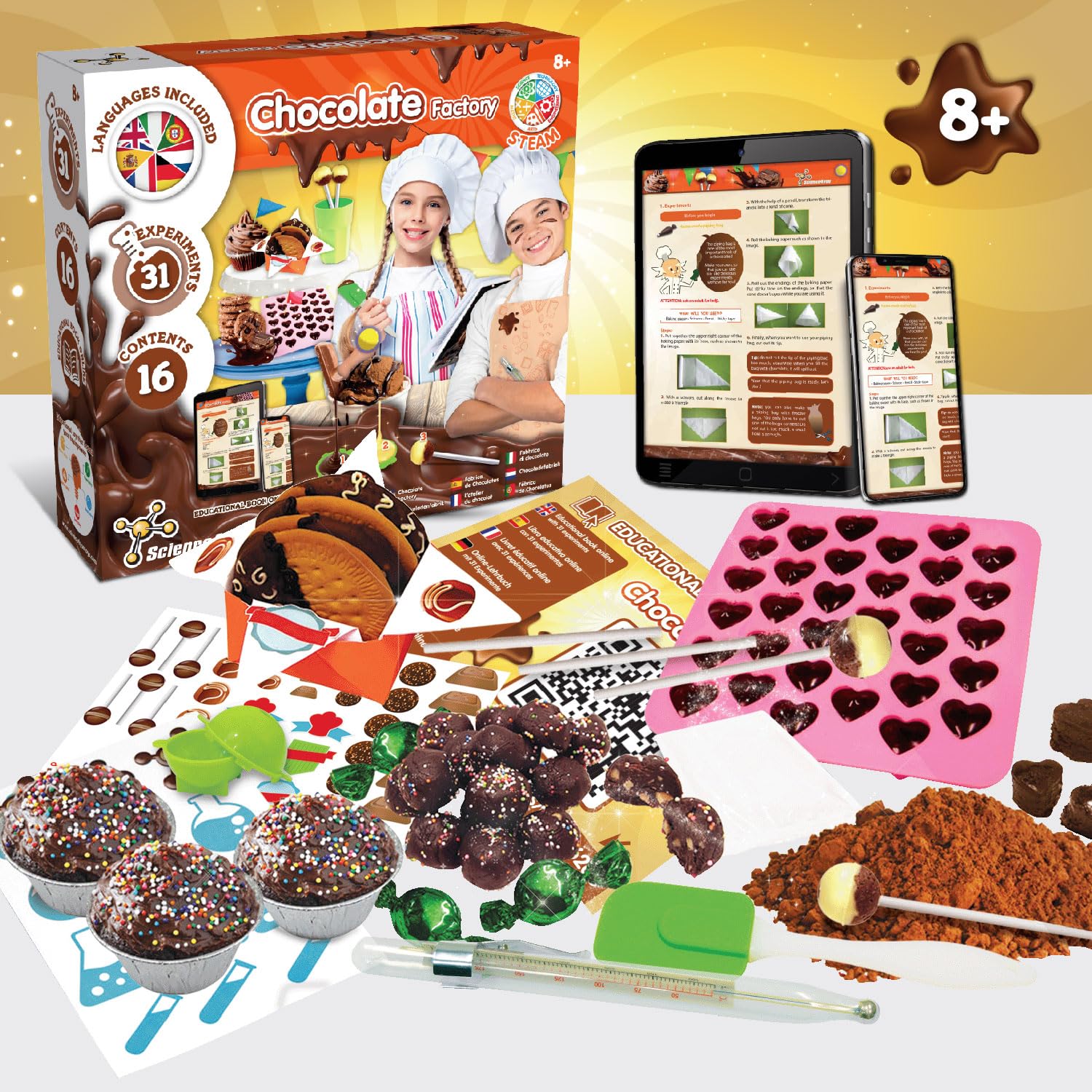 Science4you Chocolate Factory for Kids 8+ Years - 31 Experiment Chocolate Making Kit 9