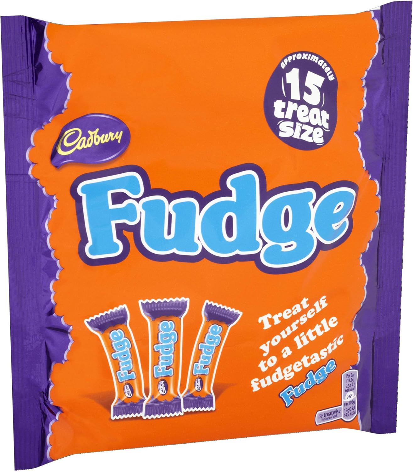 Cadbury Fudge Treatsize Chocolate 15 Riegel Multipack – 202 g einzeln verpackte Milch- und cremige Fudge-Riegel 5