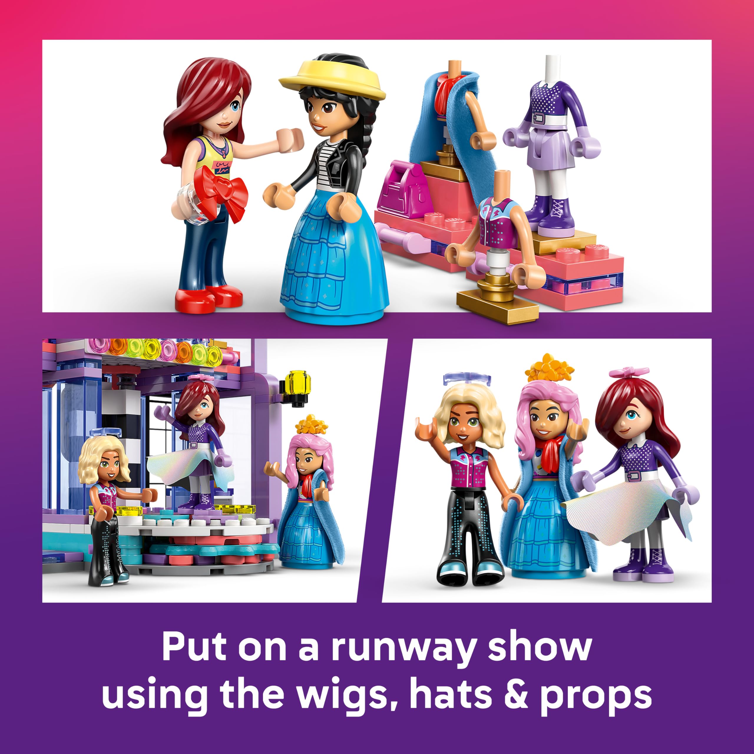 LEGO Friends Heartlake City Fashion Show Building Set - 3 Mini Dolls, Catwalk, Vanity Table | Ages 7+ 4