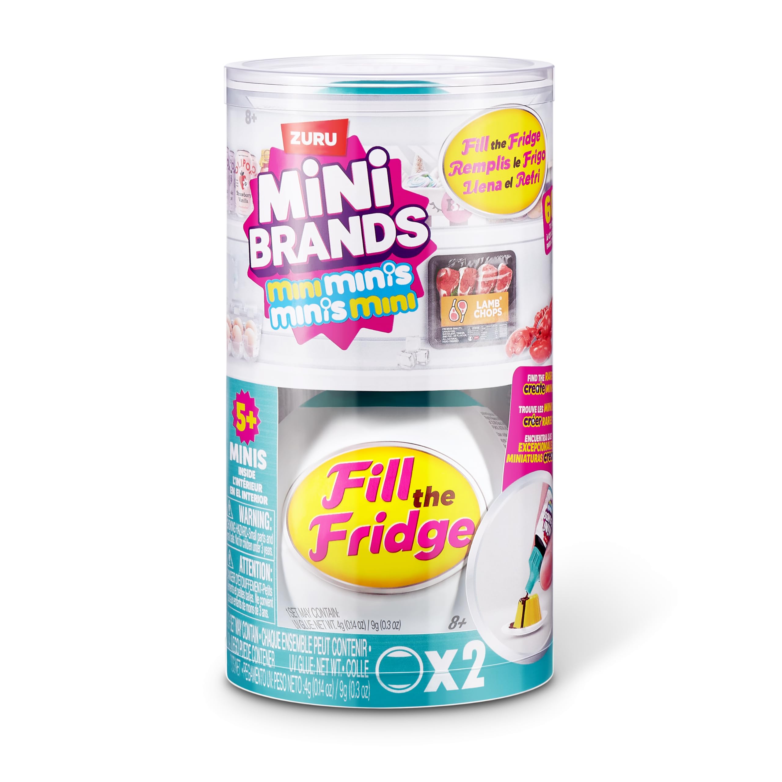 Mini Brands Fill The Fridge Serie 2er-Pack von ZURU – Miniatur-Lebensmittelspielzeug zum Sammeln für Kinder ab 8 Jahren 7