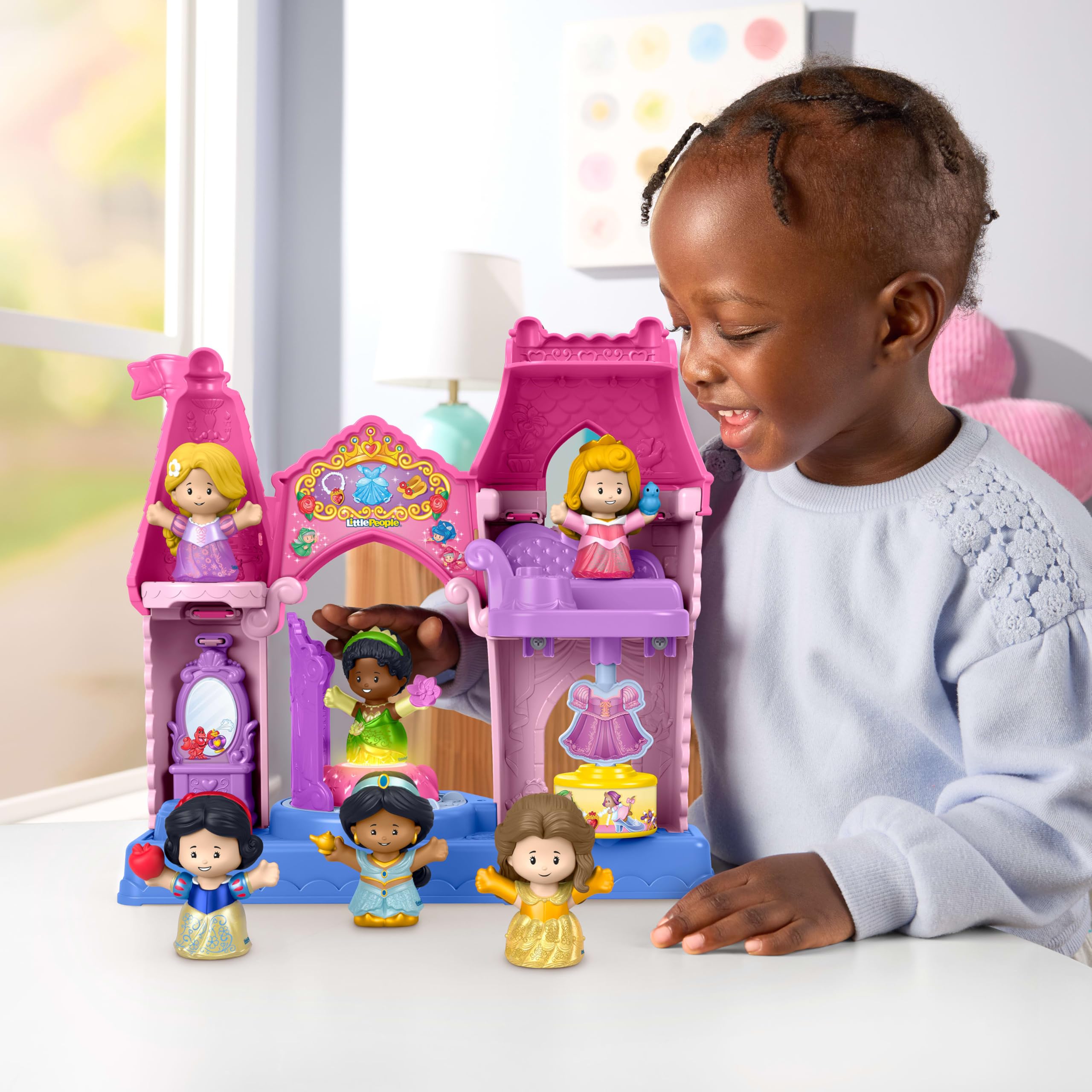 Fisher-Price Little People Disney Princess Shimmer Gowns Figure Set - Ages 18 Months+ 2