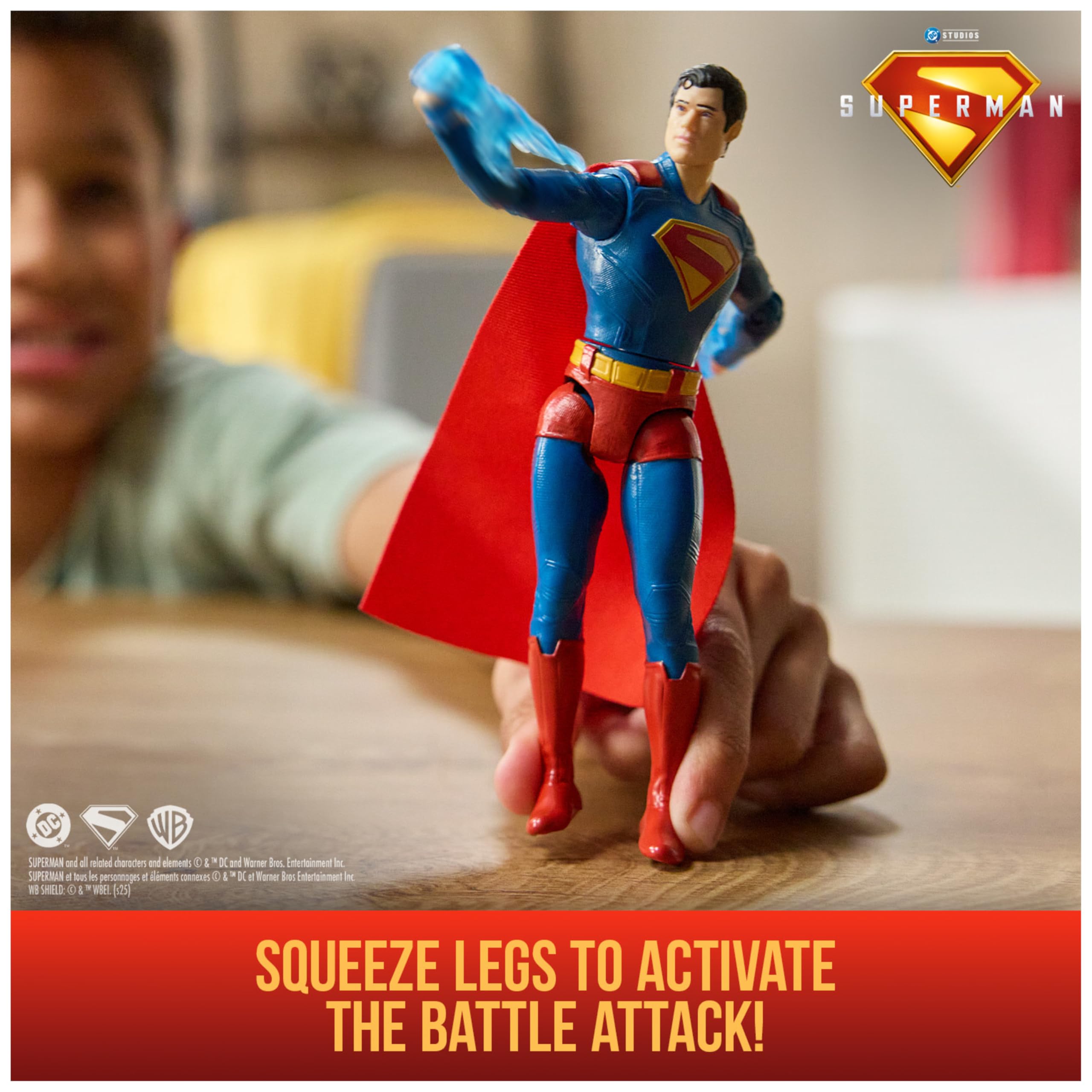 DC Comics Superman Green Lantern Epic Strike Action Figure - 15-cm Tall | Plastic | Blue