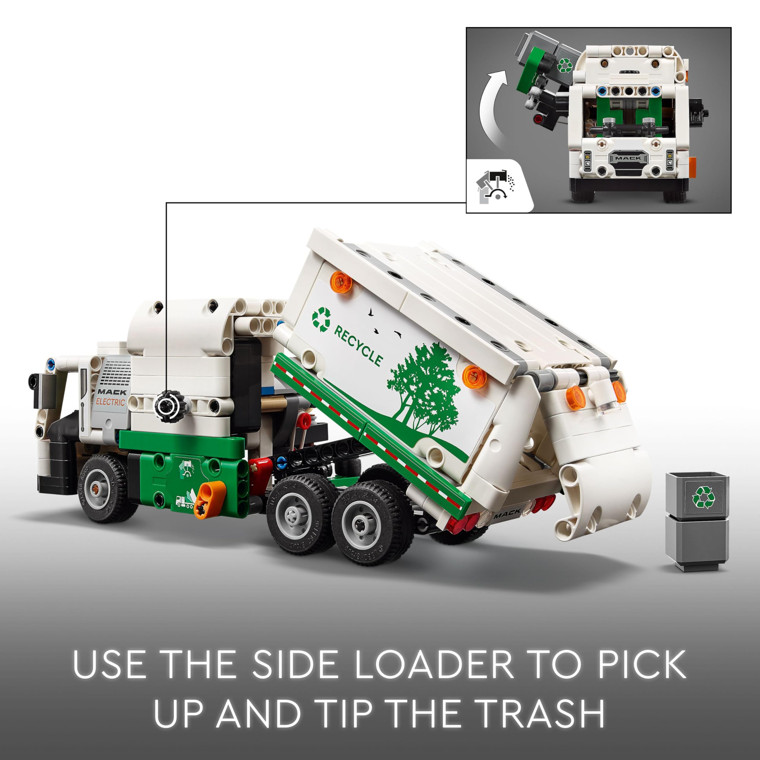 LEGO Technic Mack LR Electric Garbage Truck Building Set | Ages 8+ | Model 42167 3