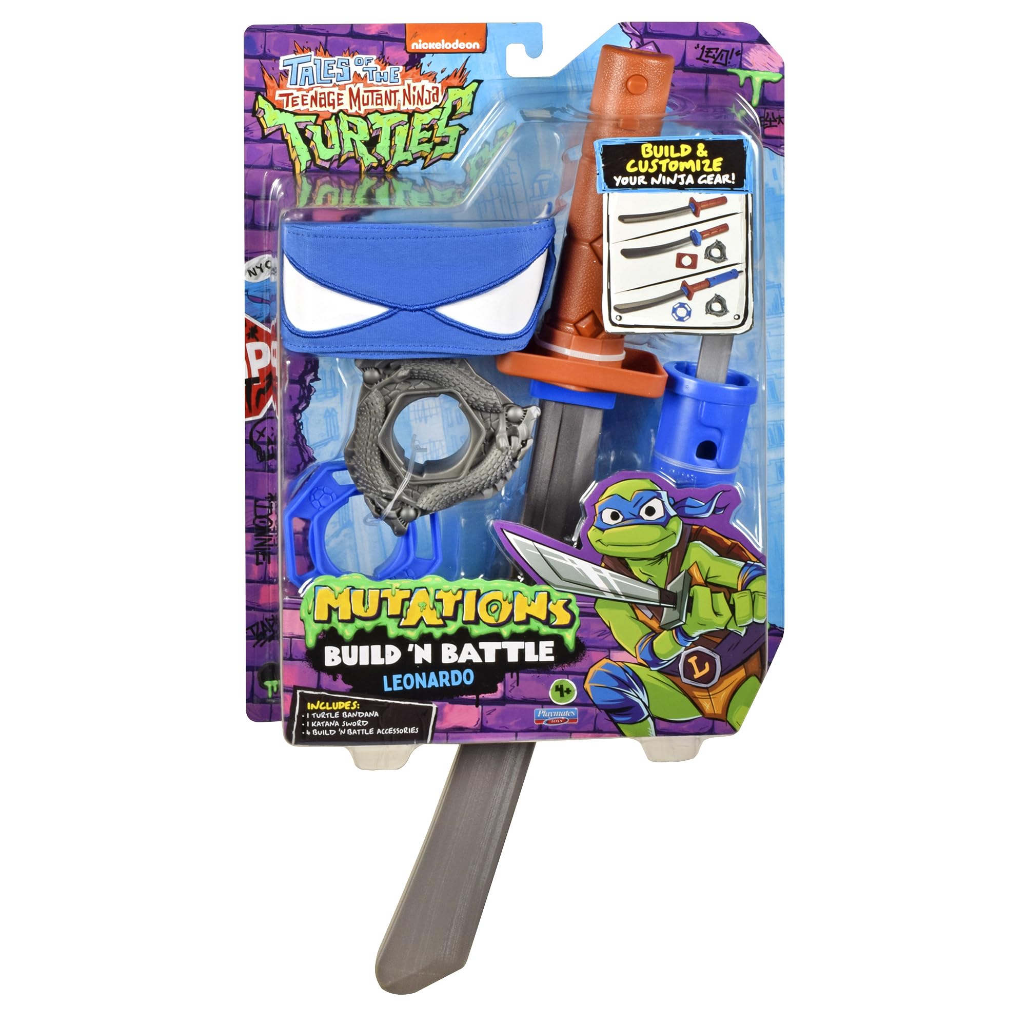 Teenage Mutant Ninja Turtles Build N Battle Leonardo Katana Sword Roleplay Set | Ages 4+ 1