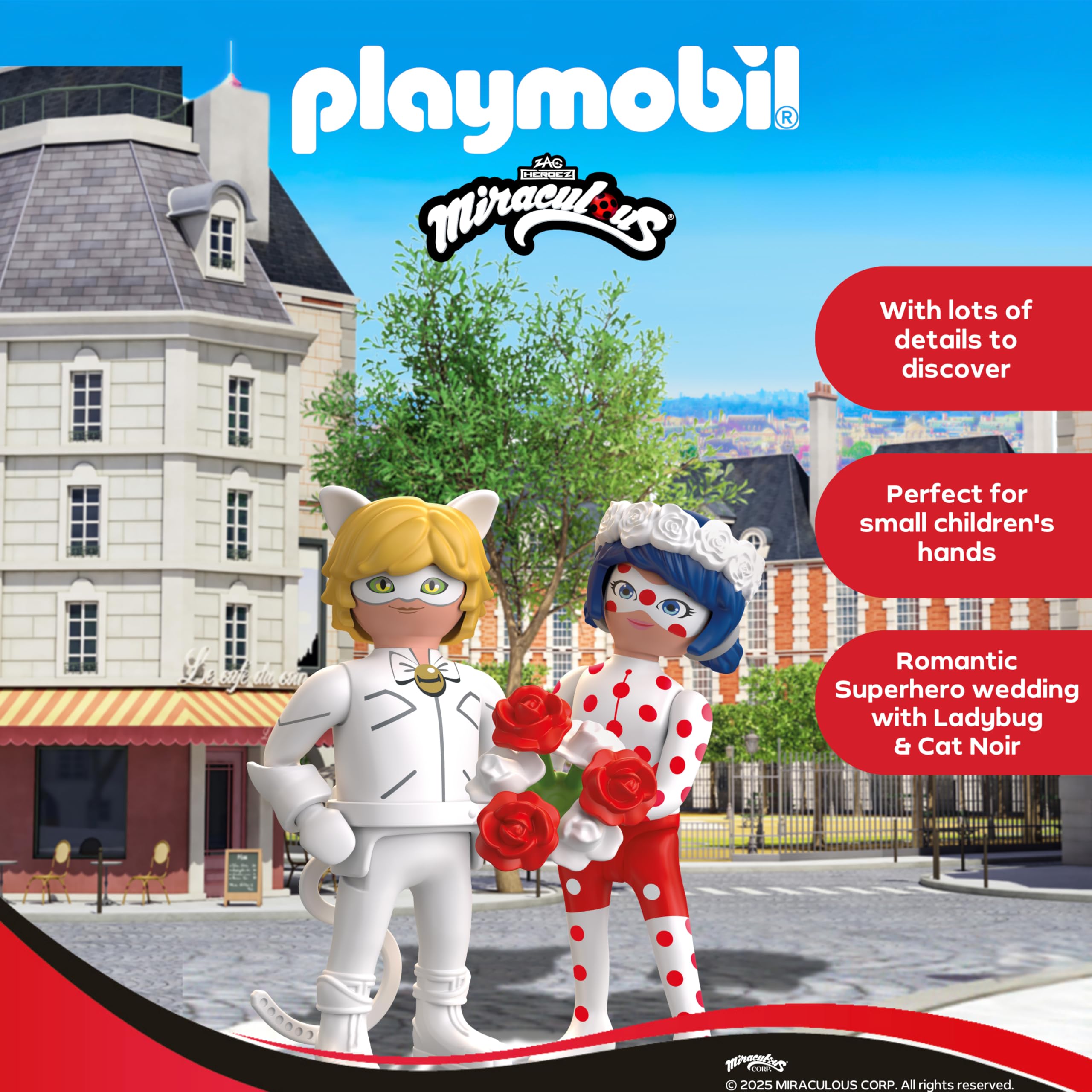 Playmobil Miraculous Ladybugs & Cat Noir's Wedding Playset | Ages 4+ | Model 71865 3