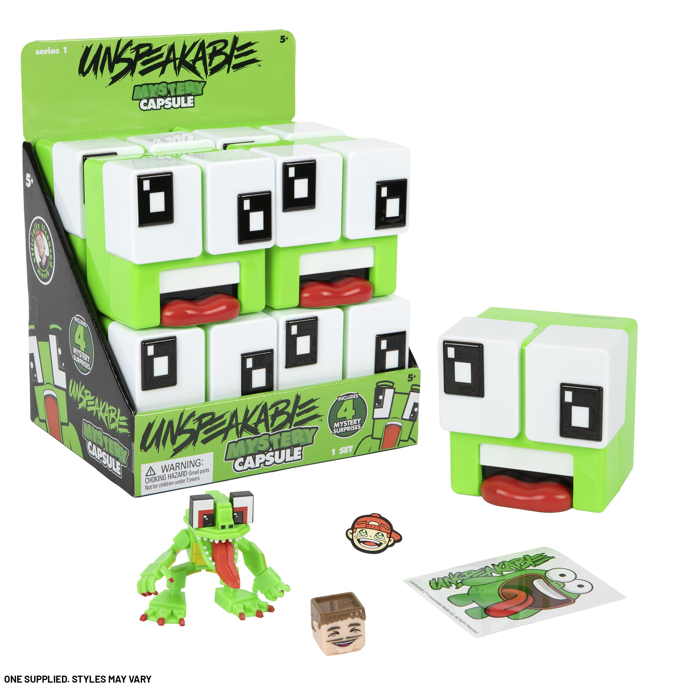 Unspeakable Mystery Capsule Series 1 - Includes Mini Figure, Blok Headz, Shoe Charm, Sticker | Ages 5+ 4
