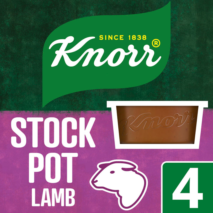 Knorr Lamb Stock Pots Gluten-Free Rich Lamb Flavour 4 x 28g
