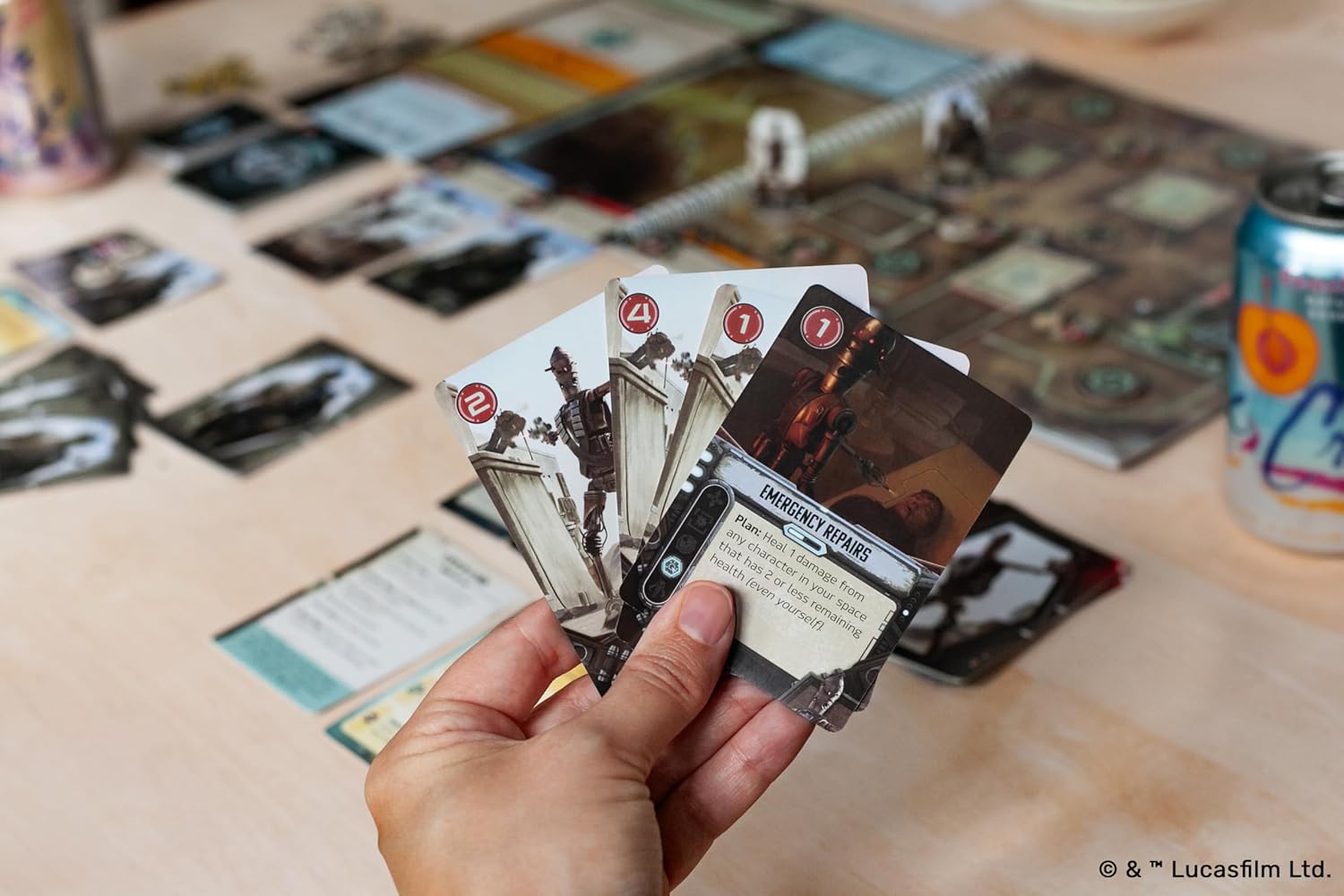 Unexpected Games Star Wars The Mandalorian Adventures Cooperative Board Game UG05 5