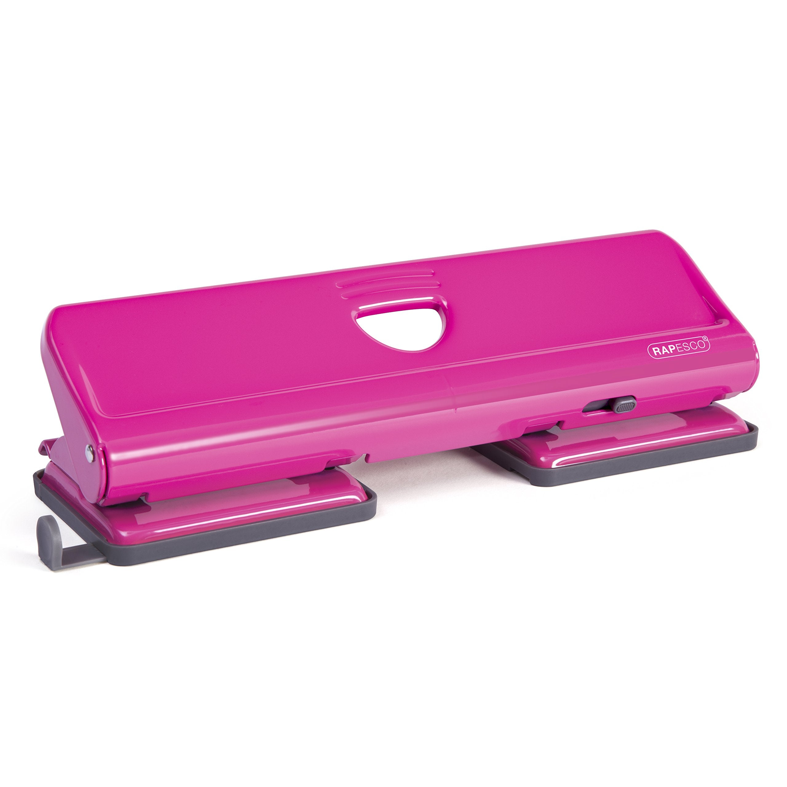 RAPESCO 720 4-Hole Punch - 22 Sheet Capacity | Metal Construction | Hot Pink 1