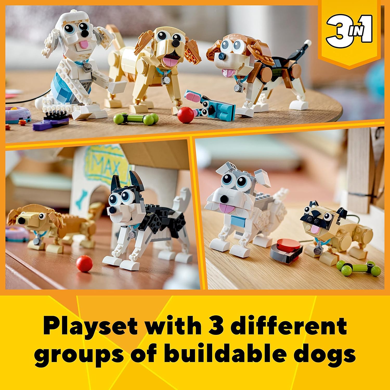 LEGO Creator 3 in 1 Adorable Dogs Building Set - 7 Breed Figures for Kids 7+ 5