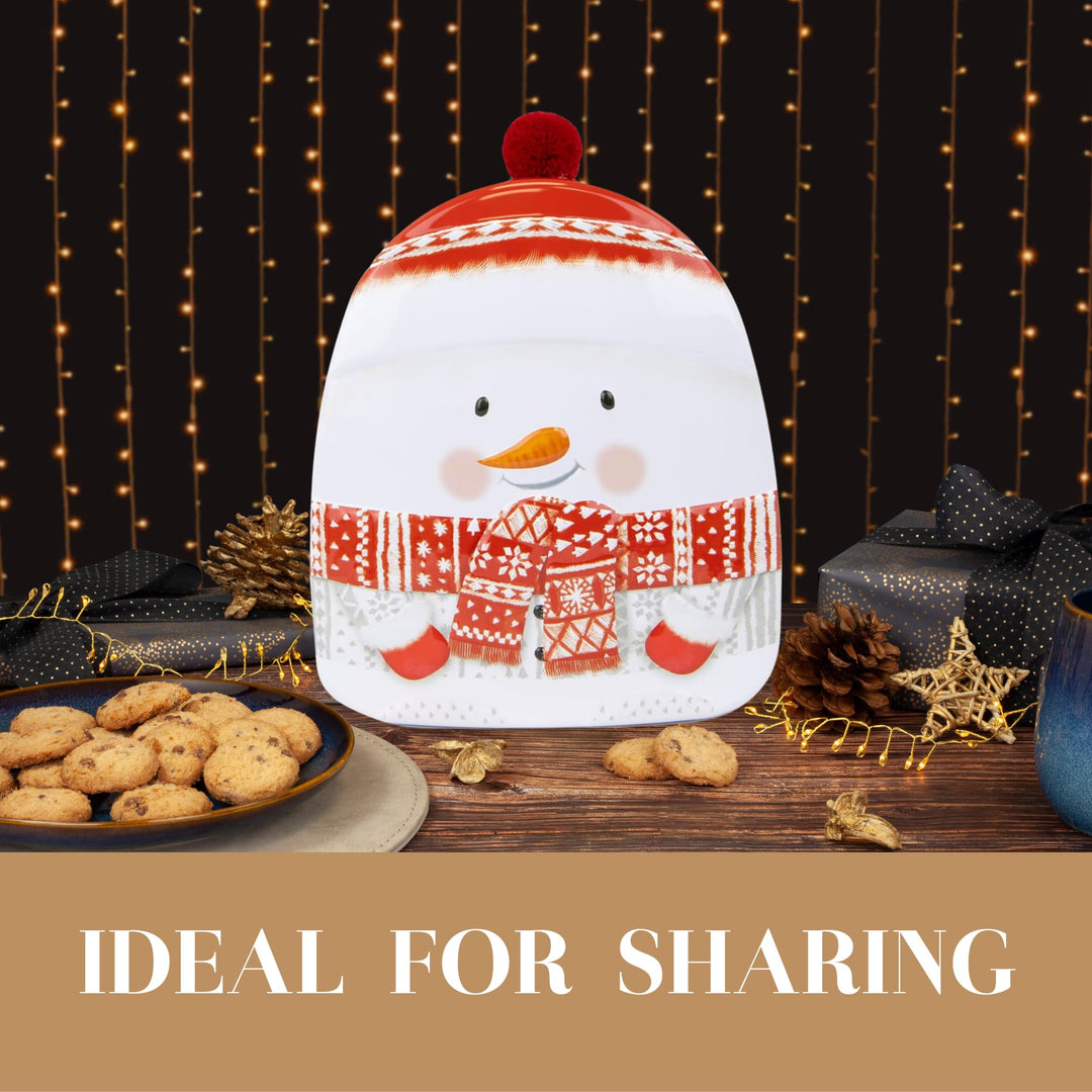 The Silver Crane Co. - Snowman Gift Set Christmas Biscuits Tin