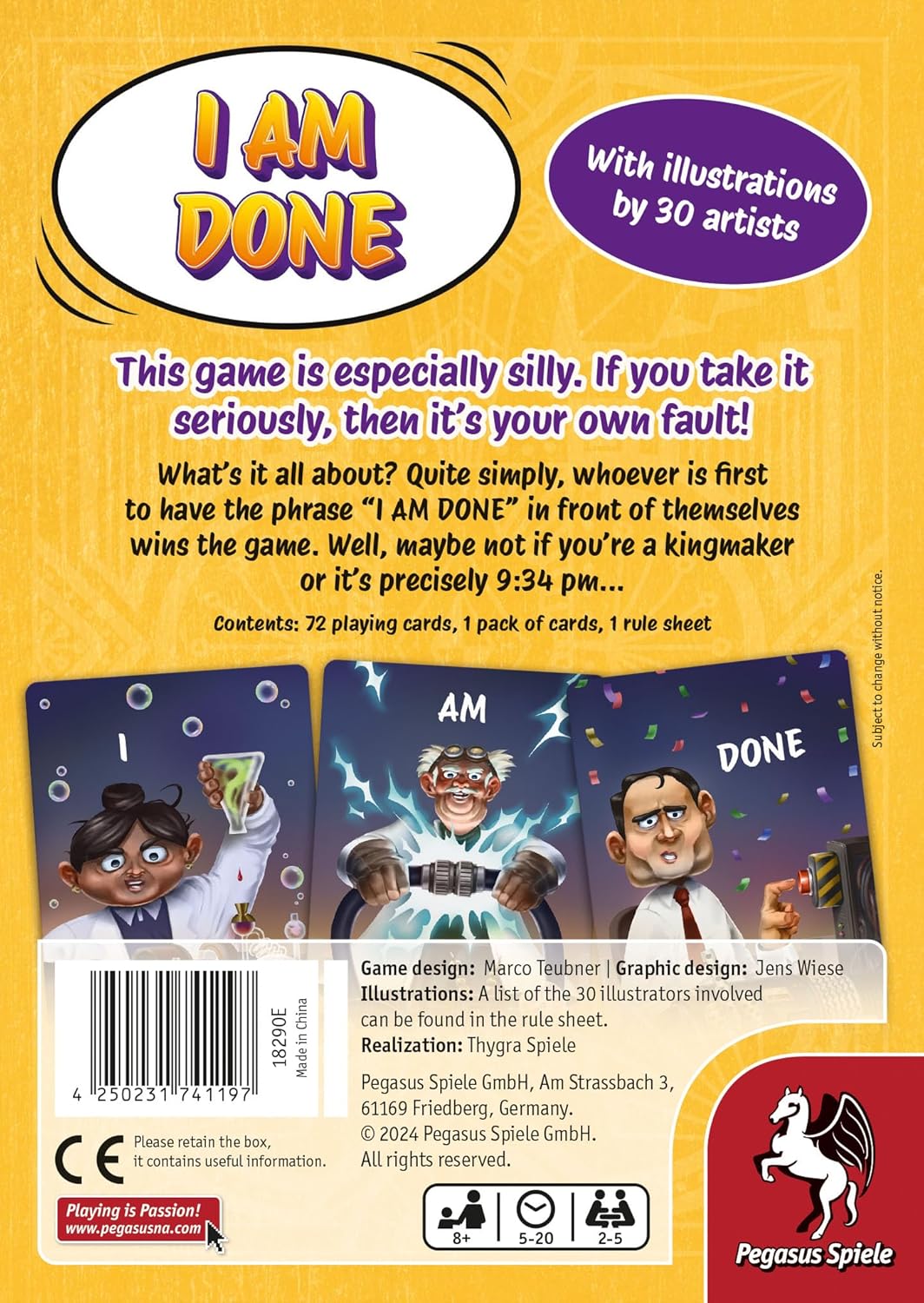 Pegasus Spiele I am Done Card Game 3